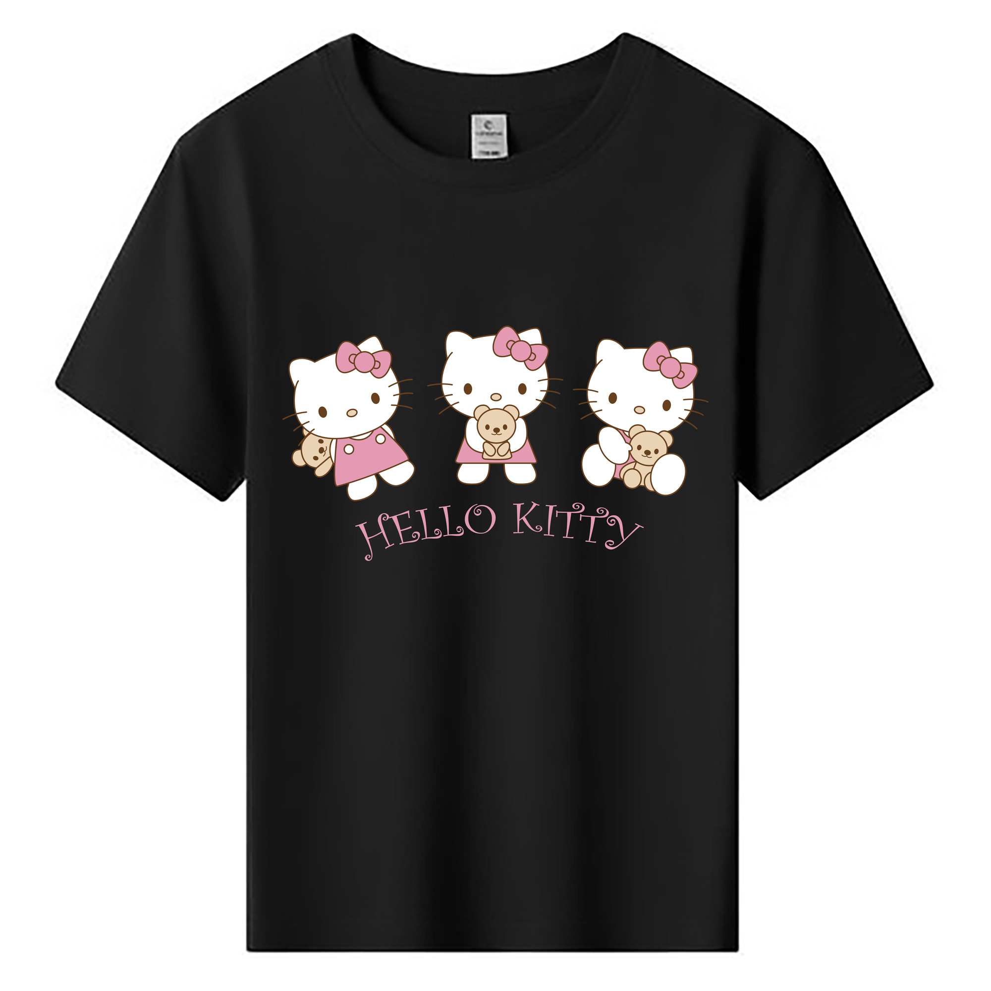 （画像用） Hello Kitty ハローキティ 綿100％キッズTシャツ（フロントプリント）