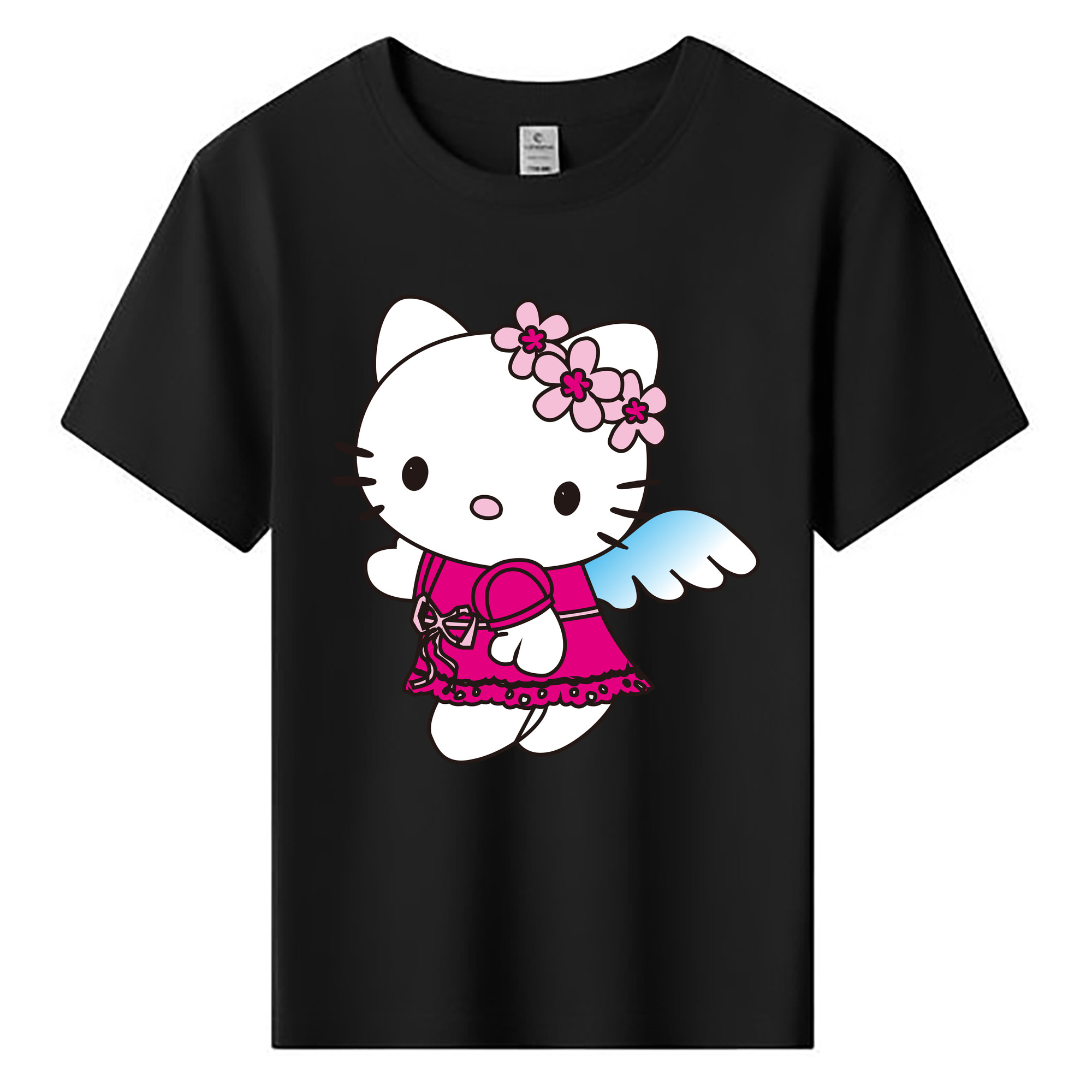 （画像用） Hello Kitty ハローキティ 綿100％キッズTシャツ（フロントプリント）