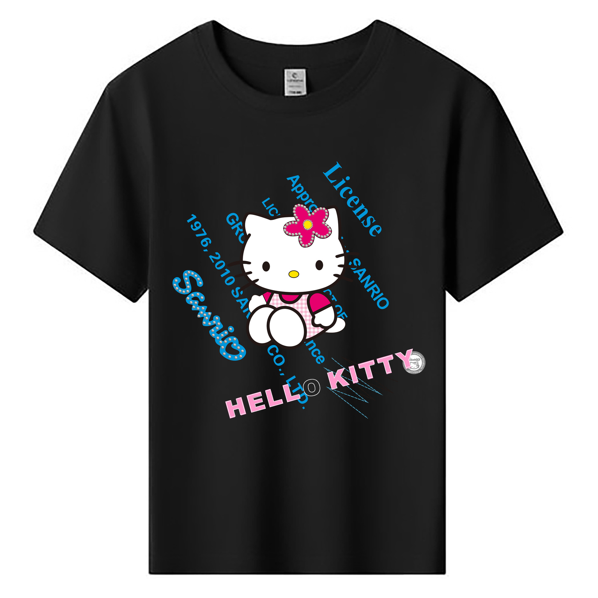 （画像用） Hello Kitty ハローキティ 綿100％キッズTシャツ（フロントプリント）