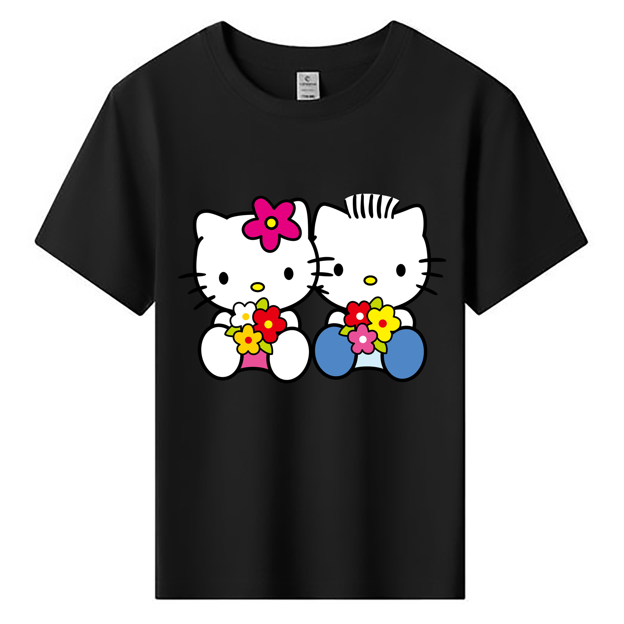 （画像用） Hello Kitty ハローキティ 綿100％キッズTシャツ（フロントプリント）