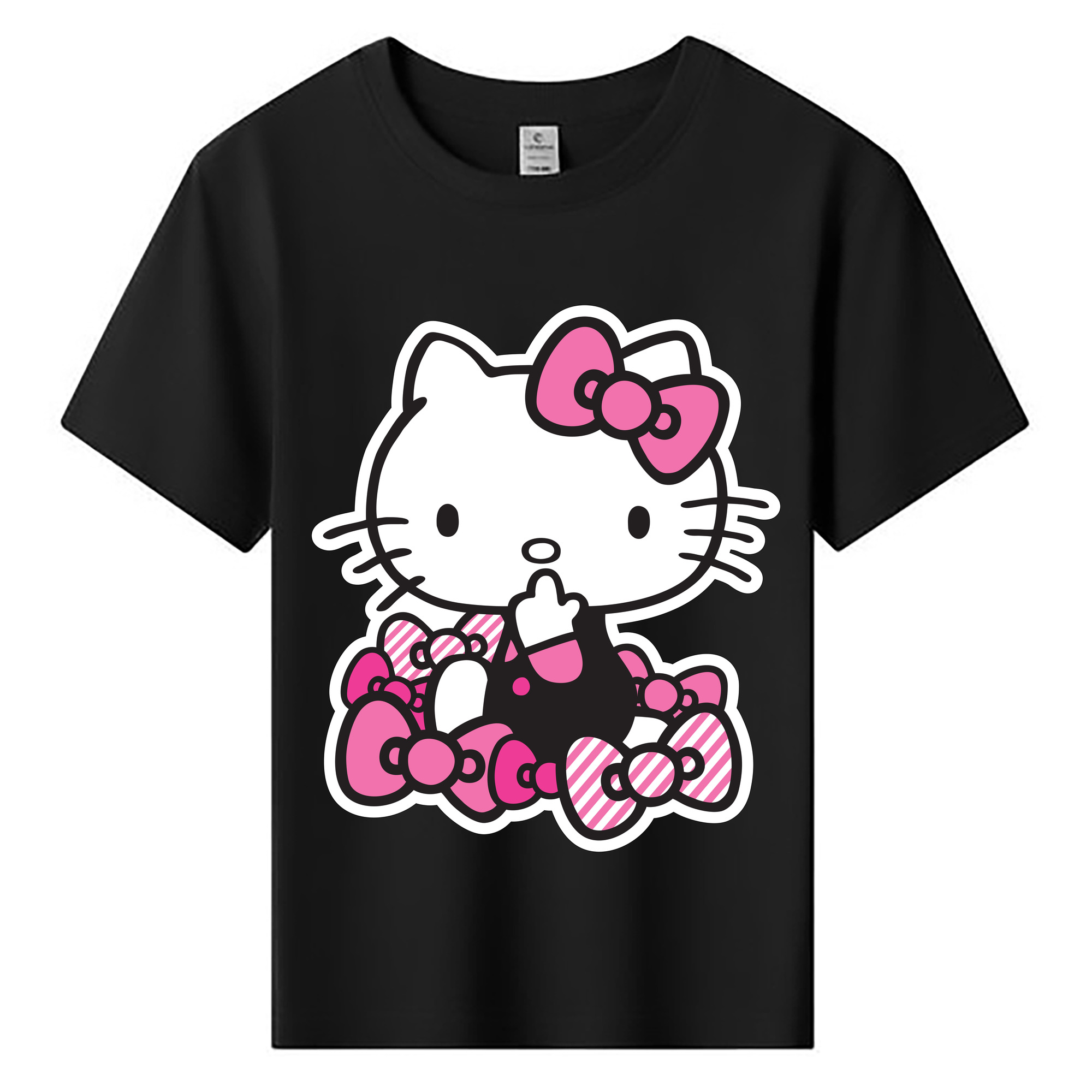 （画像用） Hello Kitty ハローキティ 綿100％キッズTシャツ（フロントプリント）