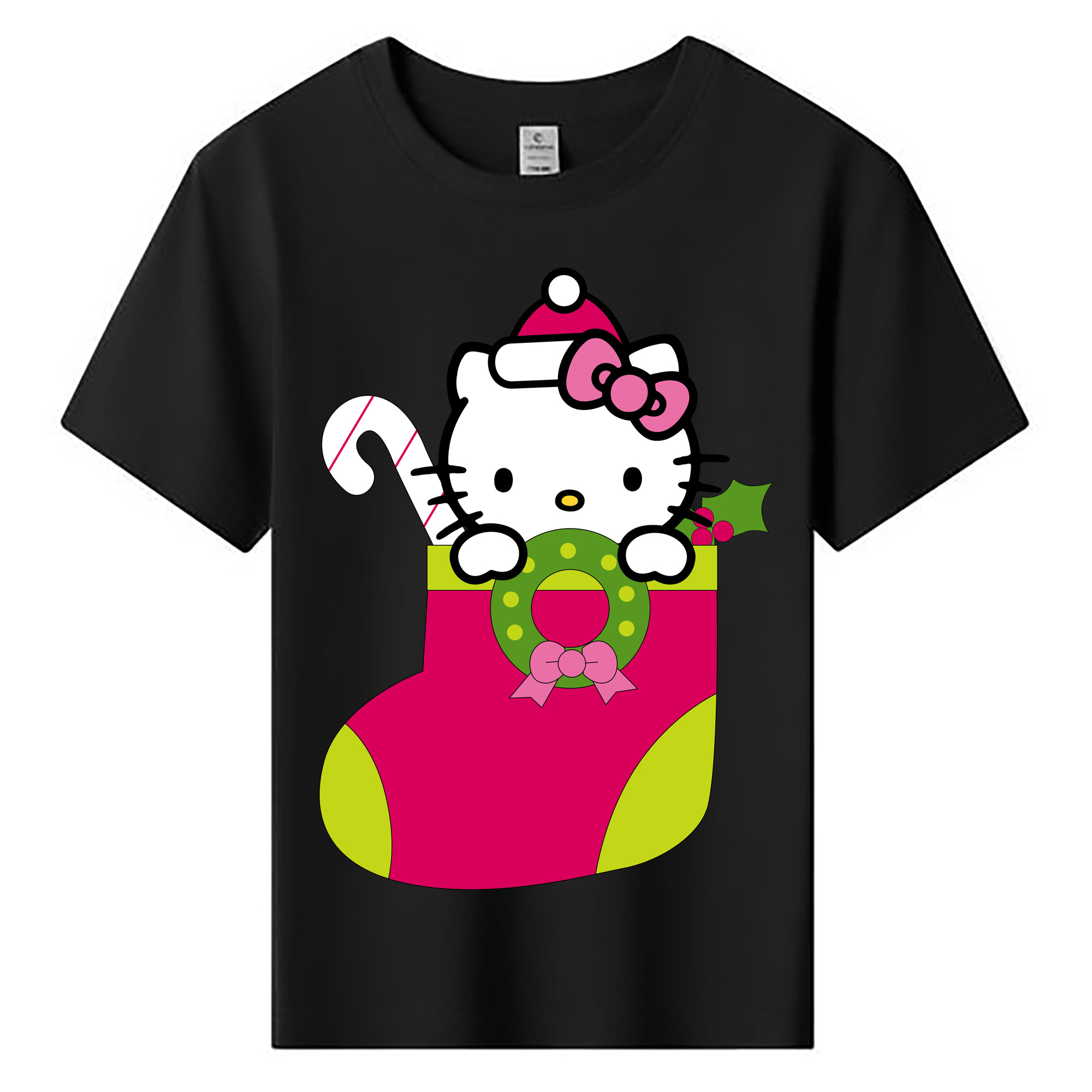 （画像用） Hello Kitty ハローキティ 綿100％キッズTシャツ（フロントプリント）