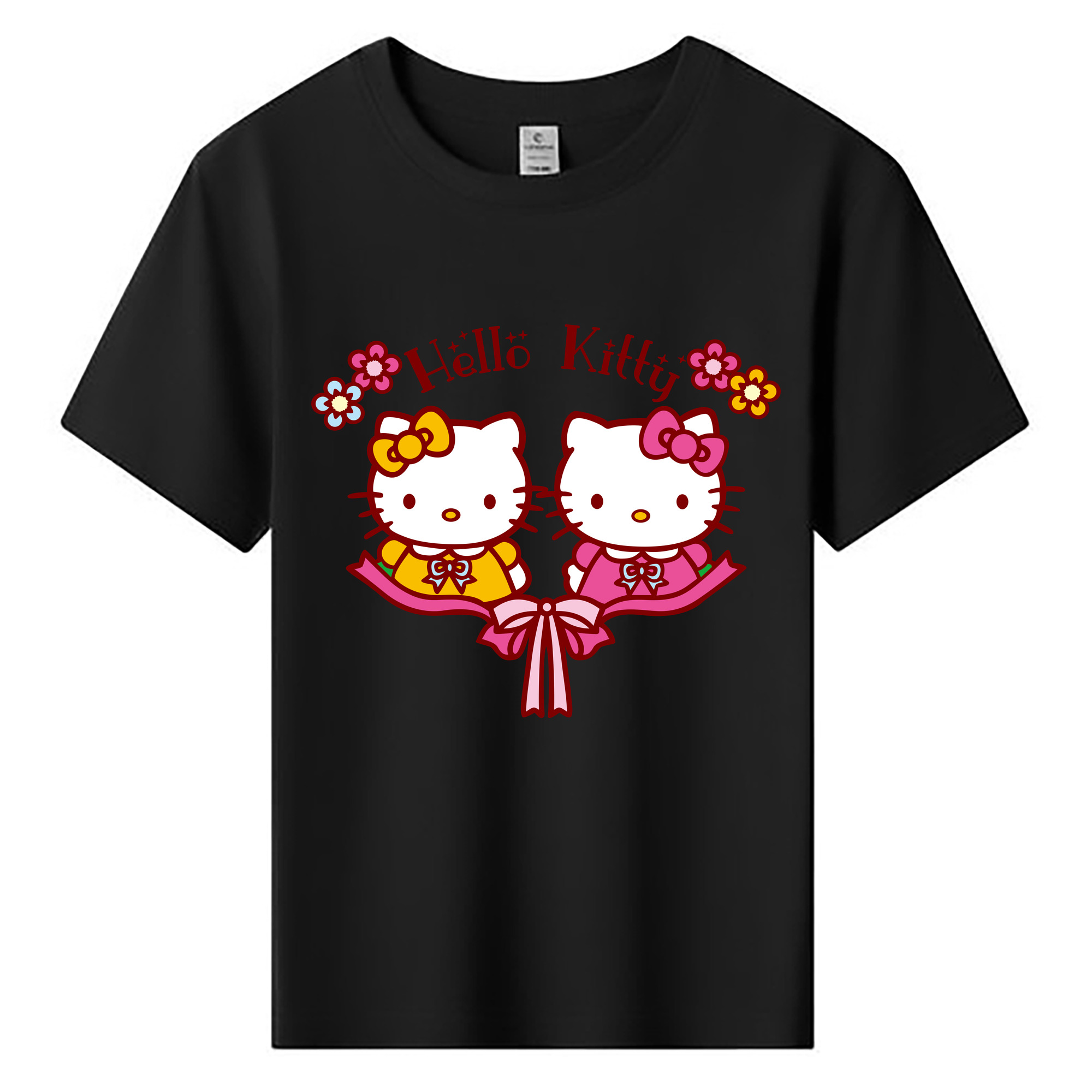 （画像用） Hello Kitty ハローキティ 綿100％キッズTシャツ（フロントプリント）