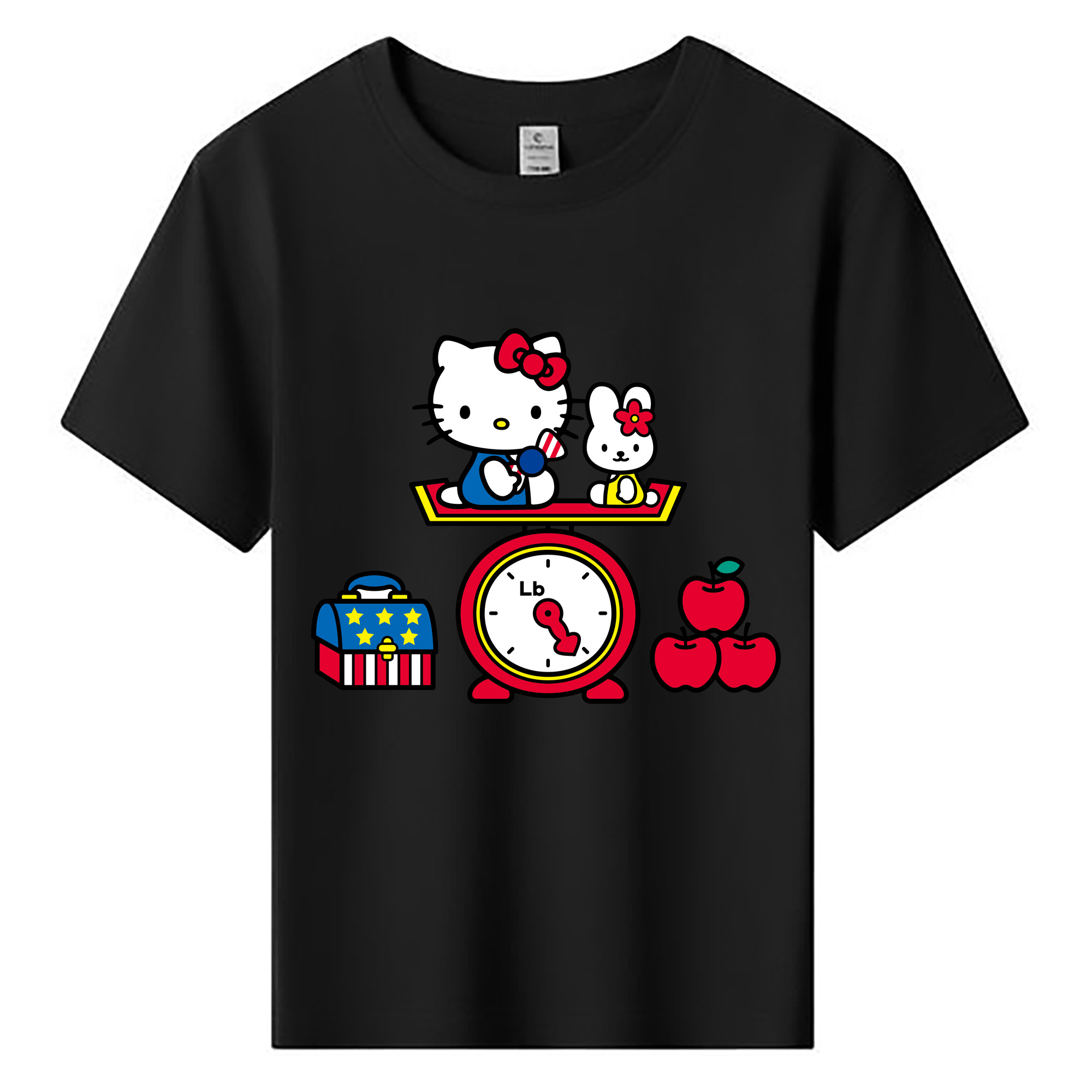 （画像用） Hello Kitty ハローキティ 綿100％キッズTシャツ（フロントプリント）