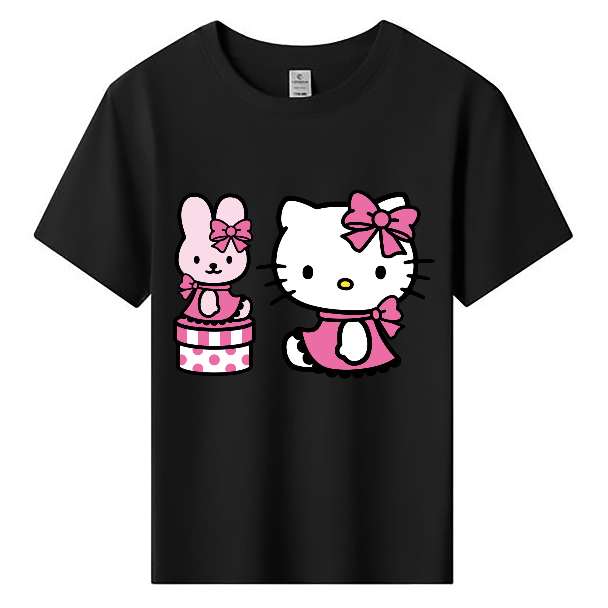 （画像用） Hello Kitty ハローキティ 綿100％キッズTシャツ（フロントプリント）