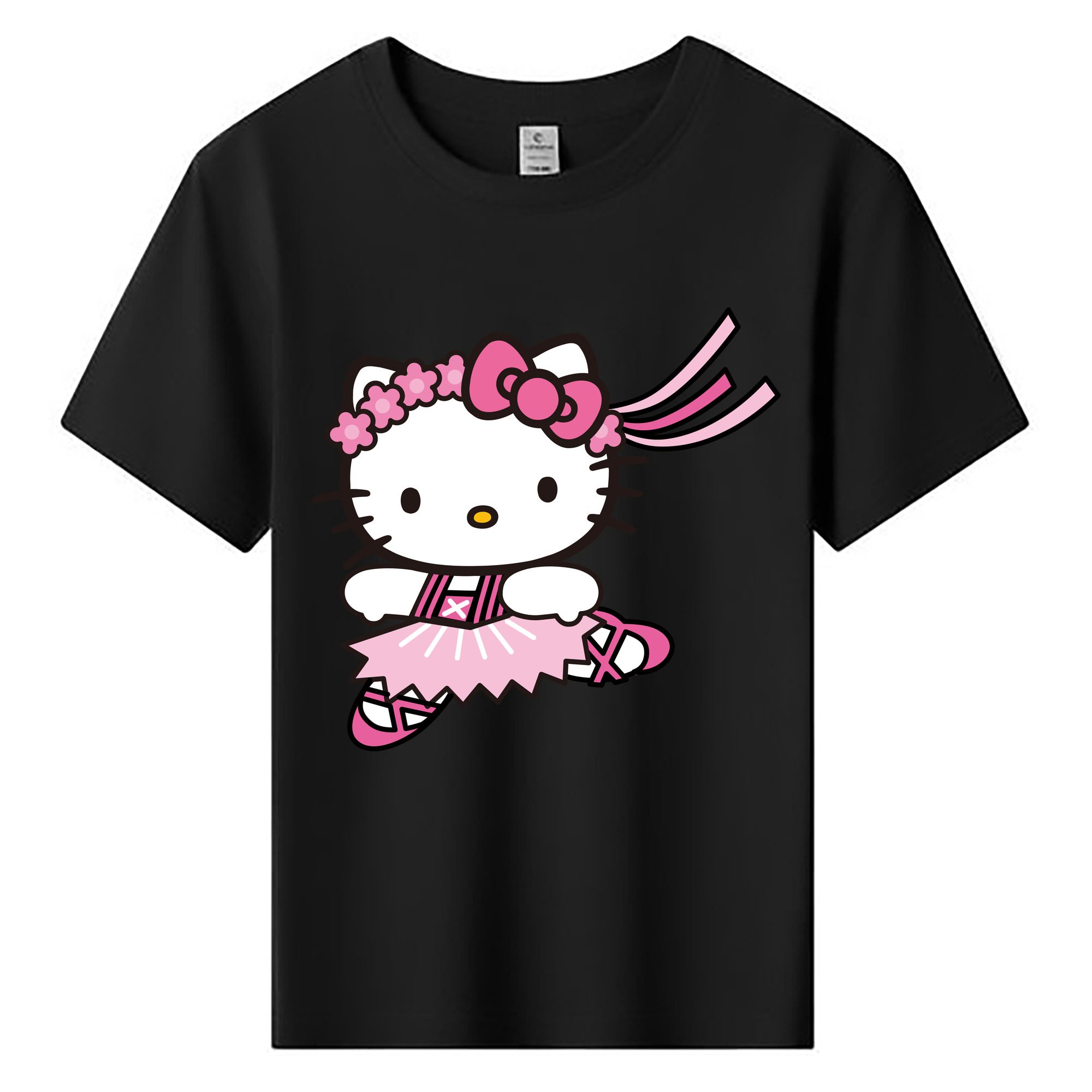 （画像用） Hello Kitty ハローキティ 綿100％キッズTシャツ（フロントプリント）