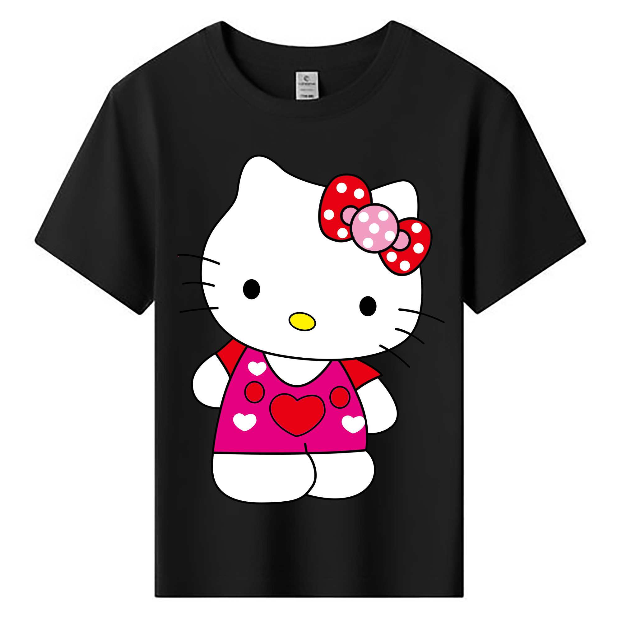 （画像用） Hello Kitty ハローキティ 綿100％キッズTシャツ（フロントプリント）
