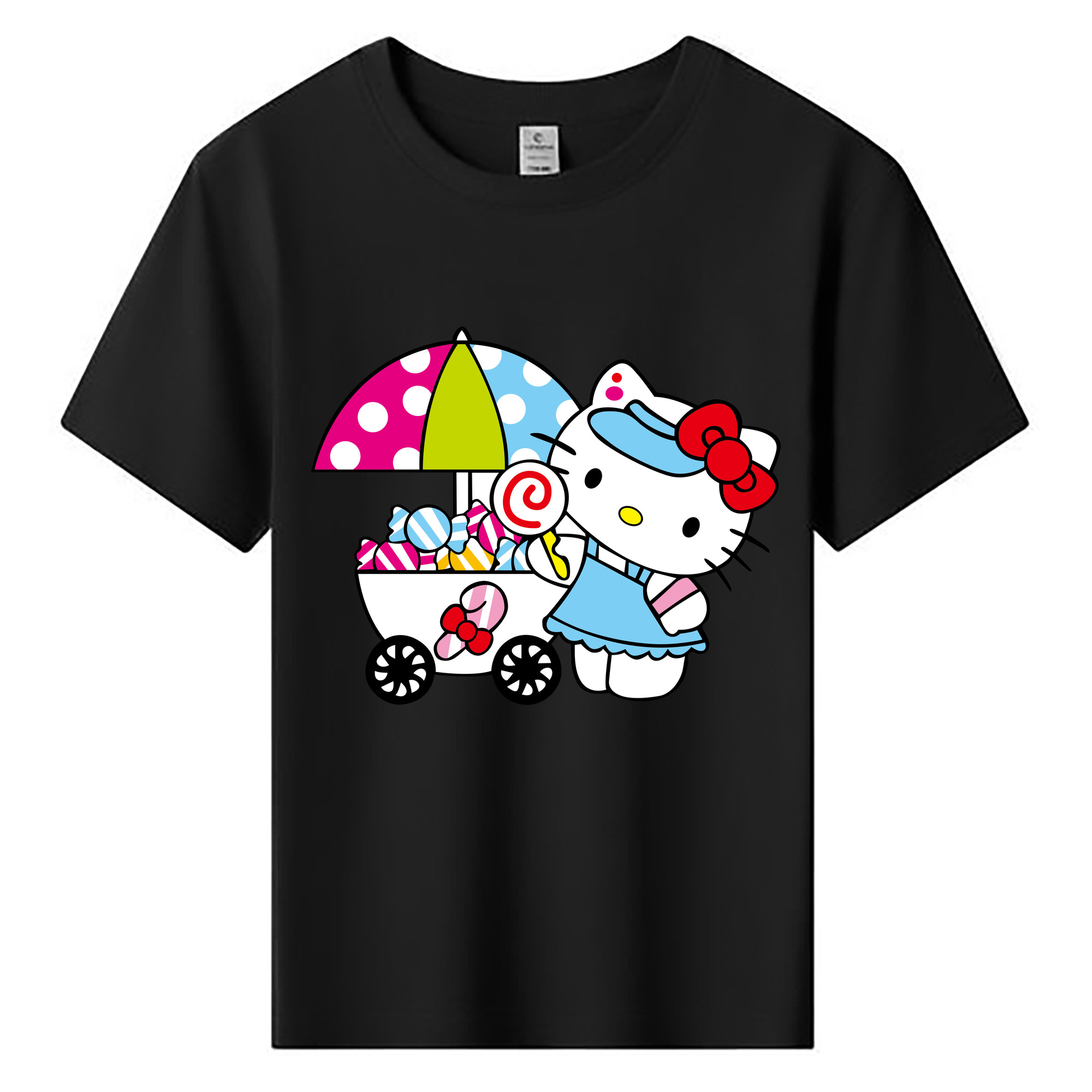 （画像用） Hello Kitty ハローキティ 綿100％キッズTシャツ（フロントプリント）