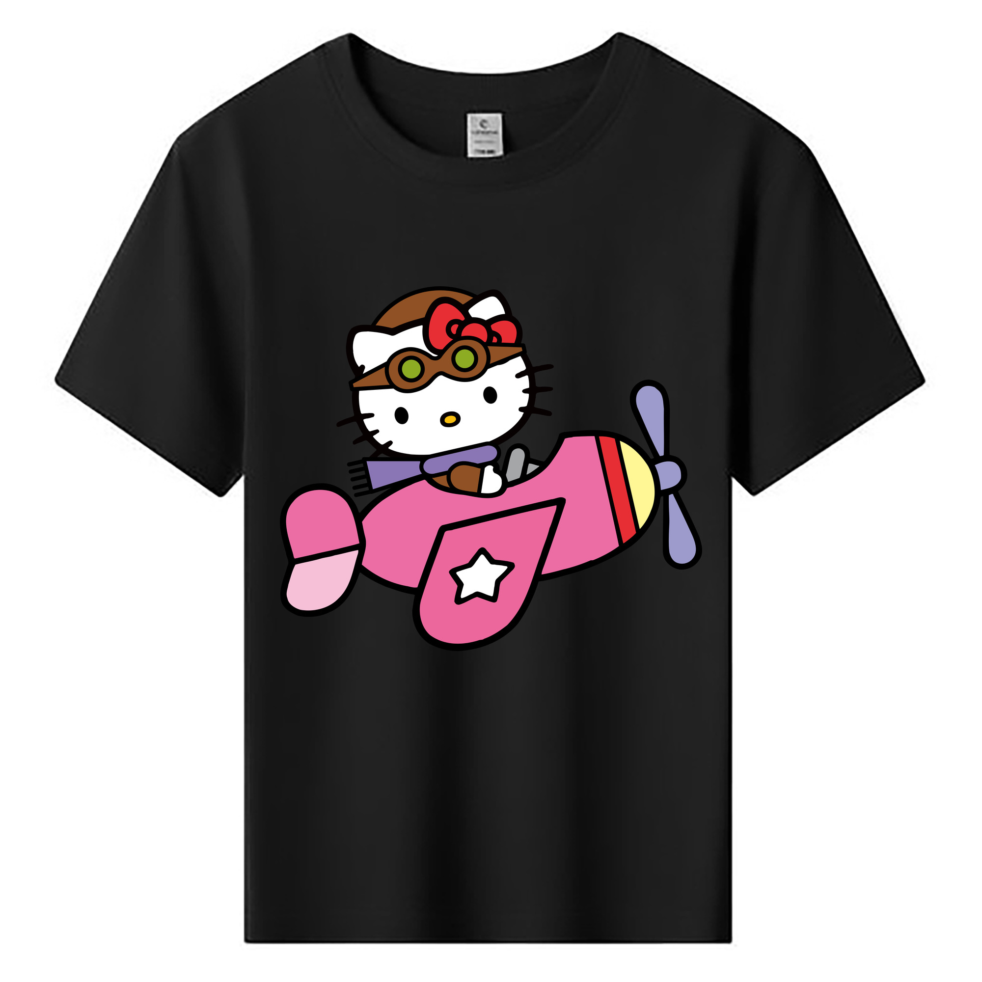 （画像用） Hello Kitty ハローキティ 綿100％キッズTシャツ（フロントプリント）