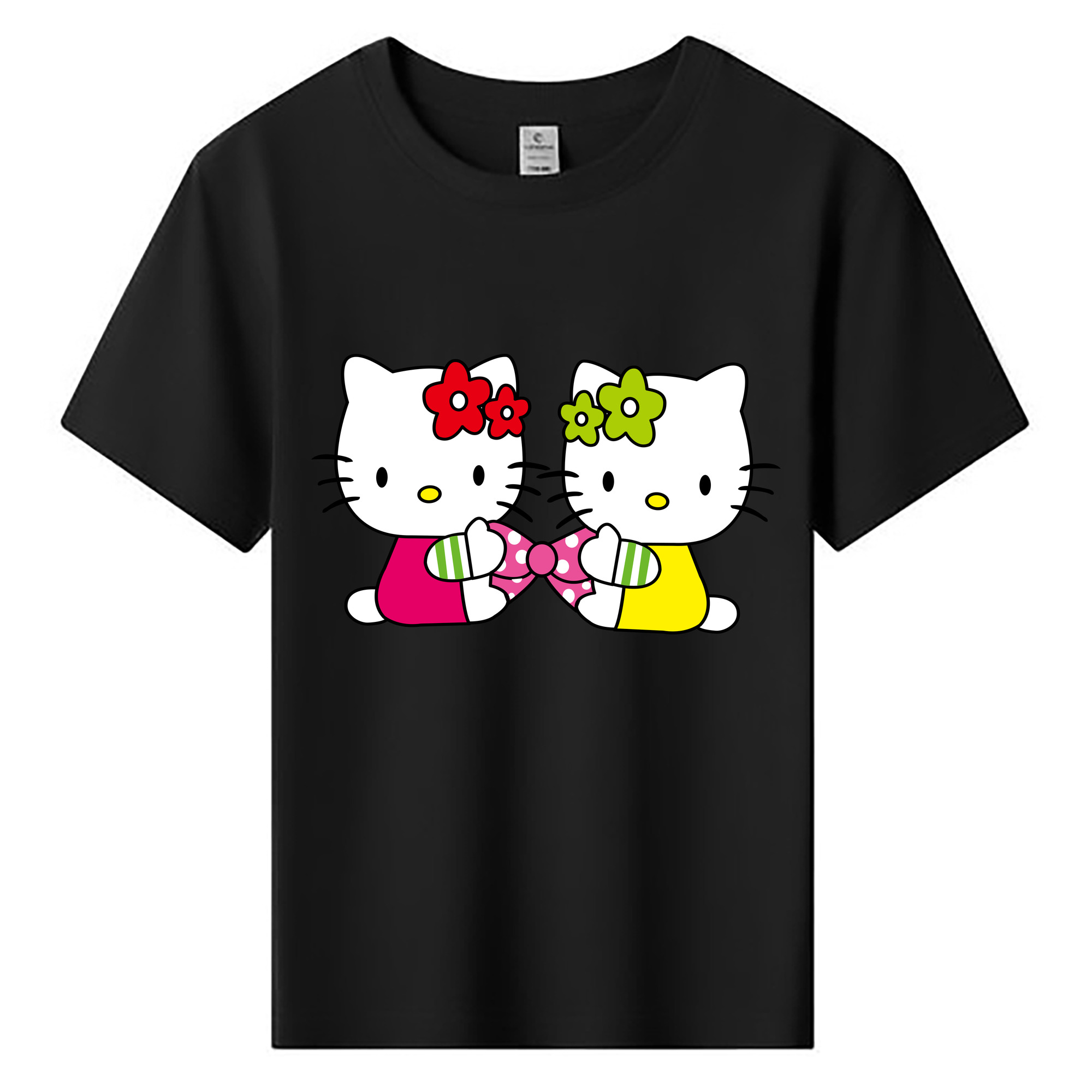（画像用） Hello Kitty ハローキティ 綿100％キッズTシャツ（フロントプリント）