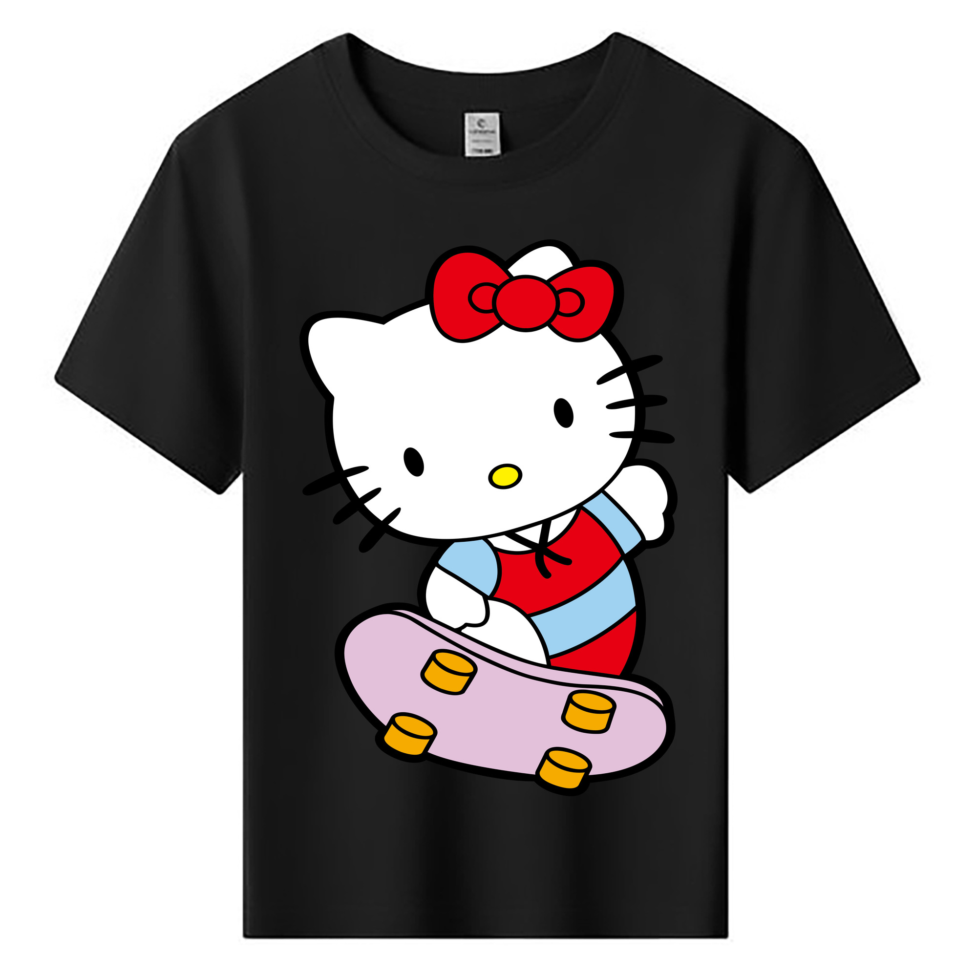 （画像用） Hello Kitty ハローキティ 綿100％キッズTシャツ（フロントプリント）