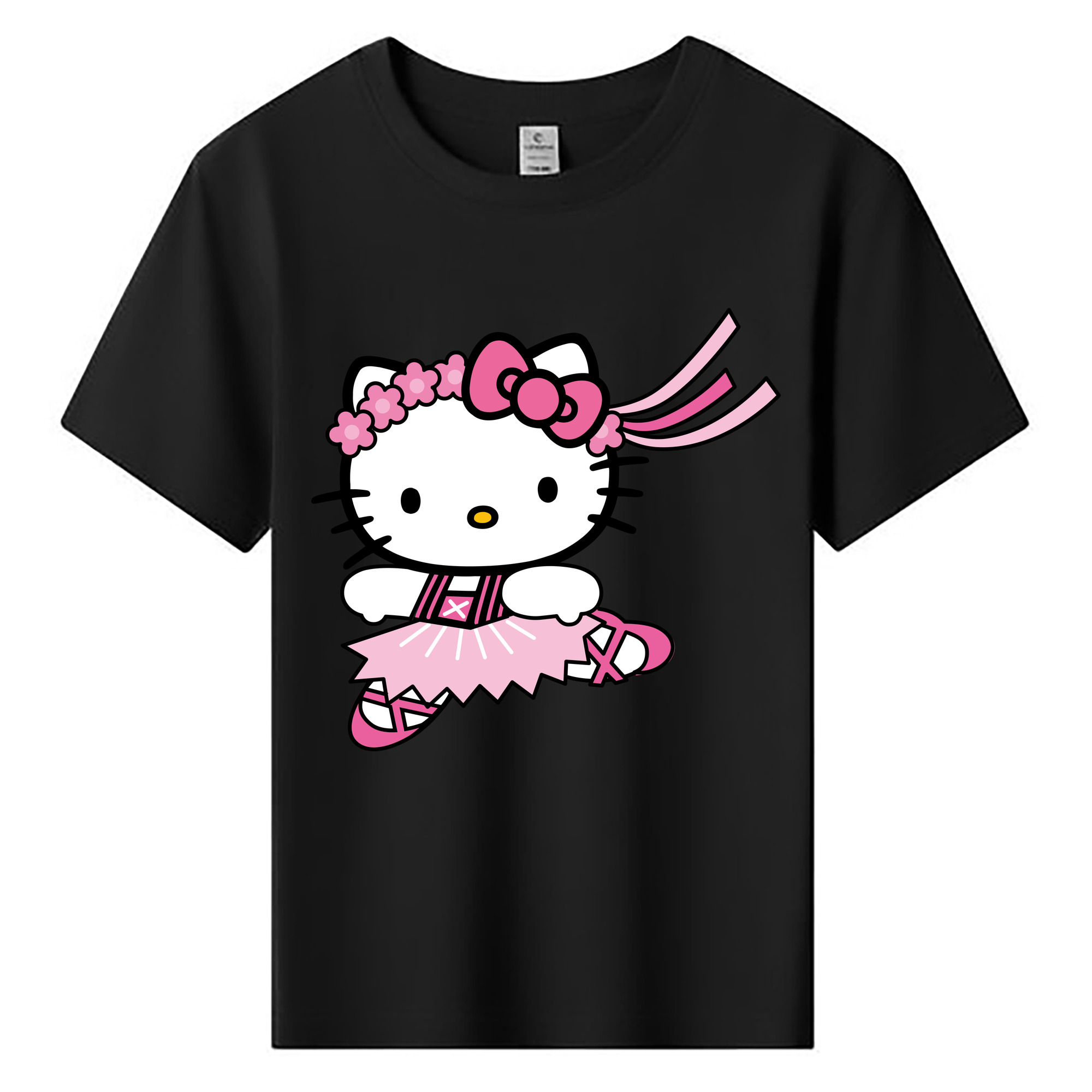（画像用） Hello Kitty ハローキティ 綿100％キッズTシャツ（フロントプリント）