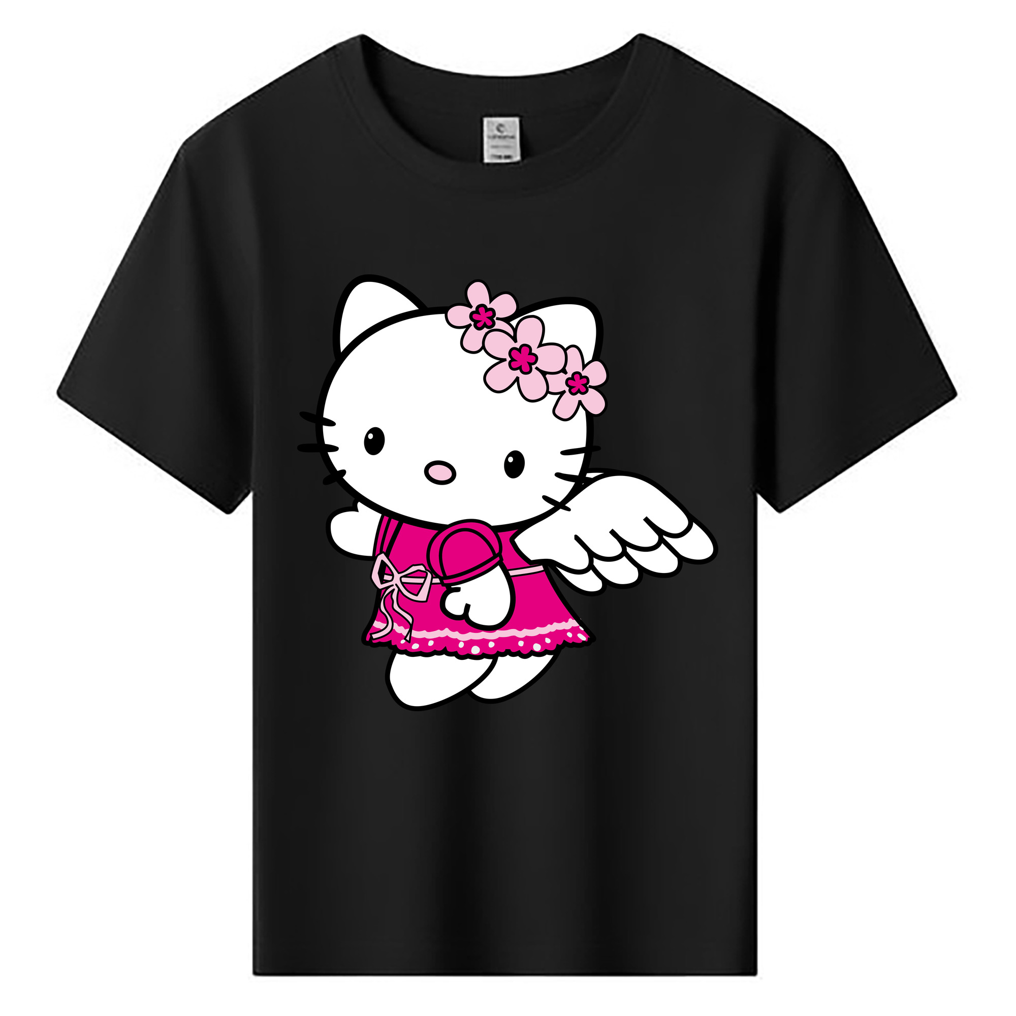 （画像用） Hello Kitty ハローキティ 綿100％キッズTシャツ（フロントプリント）