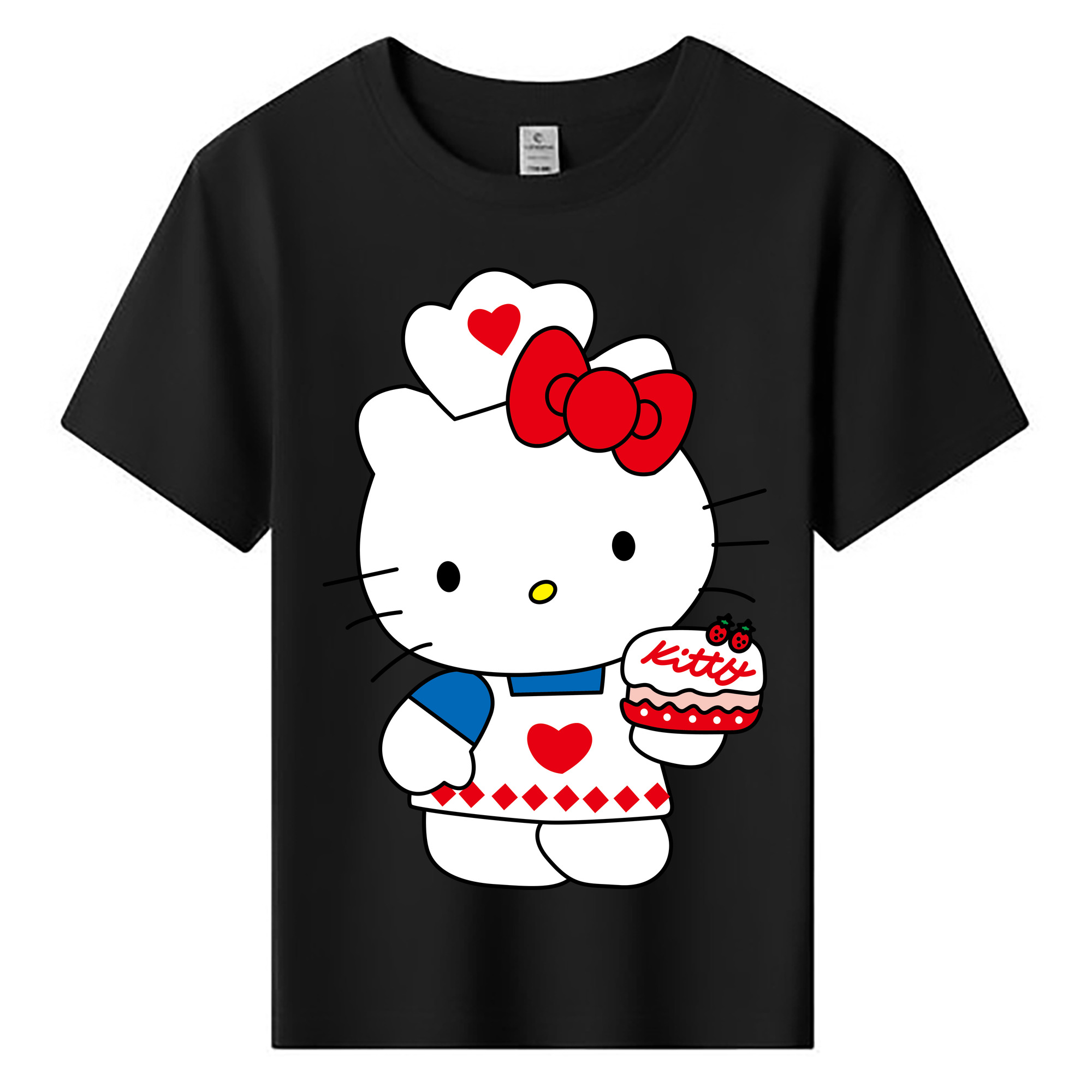 （画像用） Hello Kitty ハローキティ 綿100％キッズTシャツ（フロントプリント）