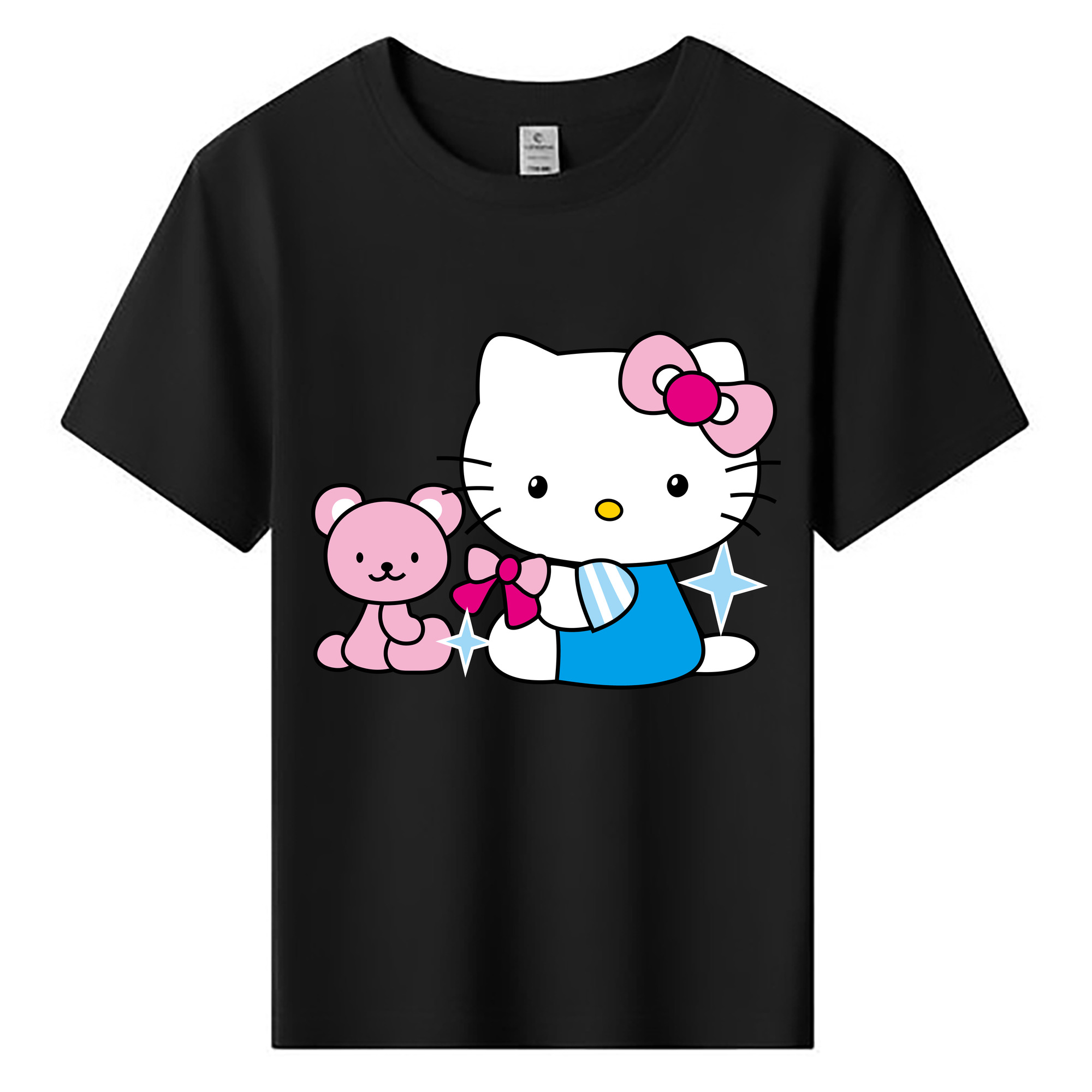 （画像用） Hello Kitty ハローキティ 綿100％キッズTシャツ（フロントプリント）