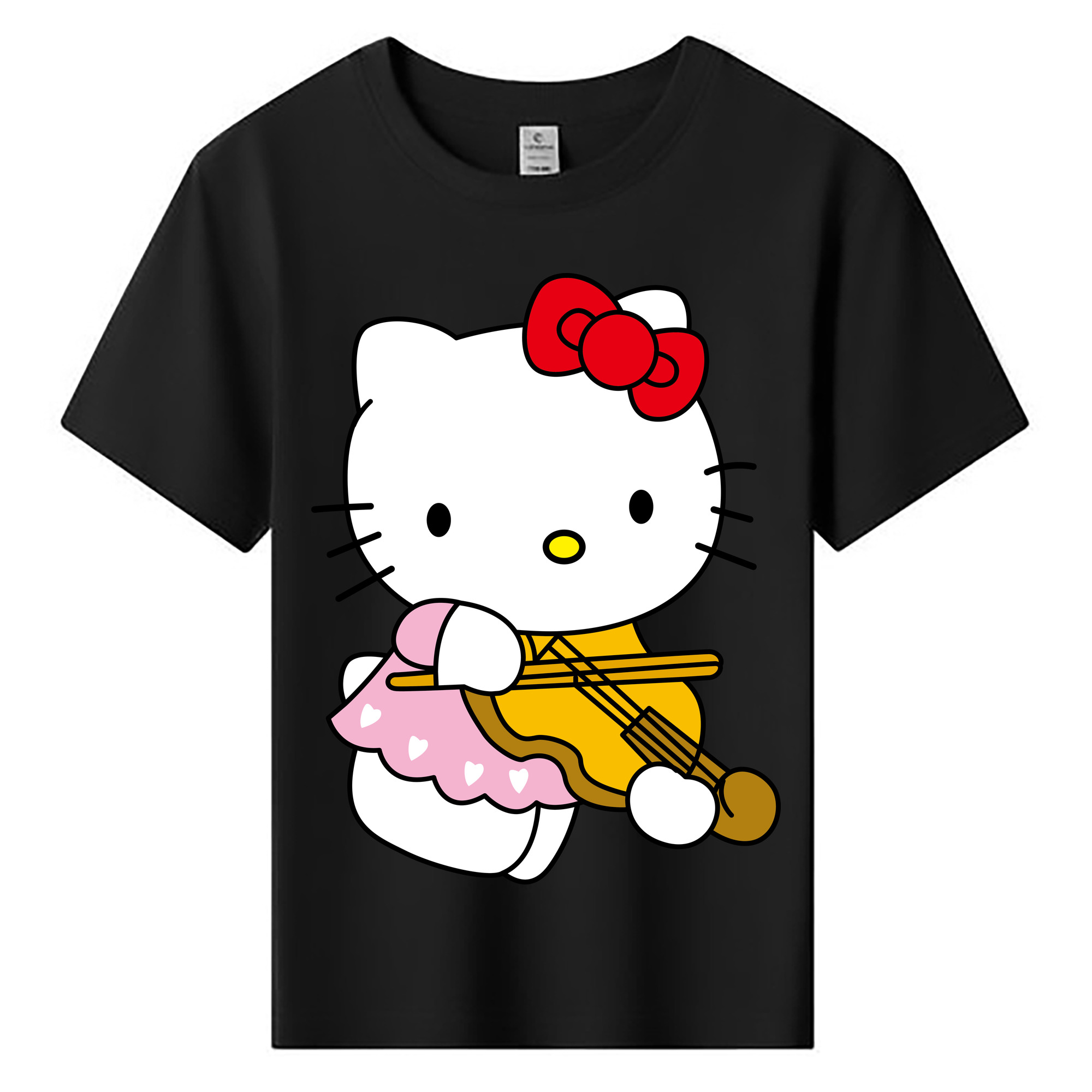 （画像用） Hello Kitty ハローキティ 綿100％キッズTシャツ（フロントプリント）