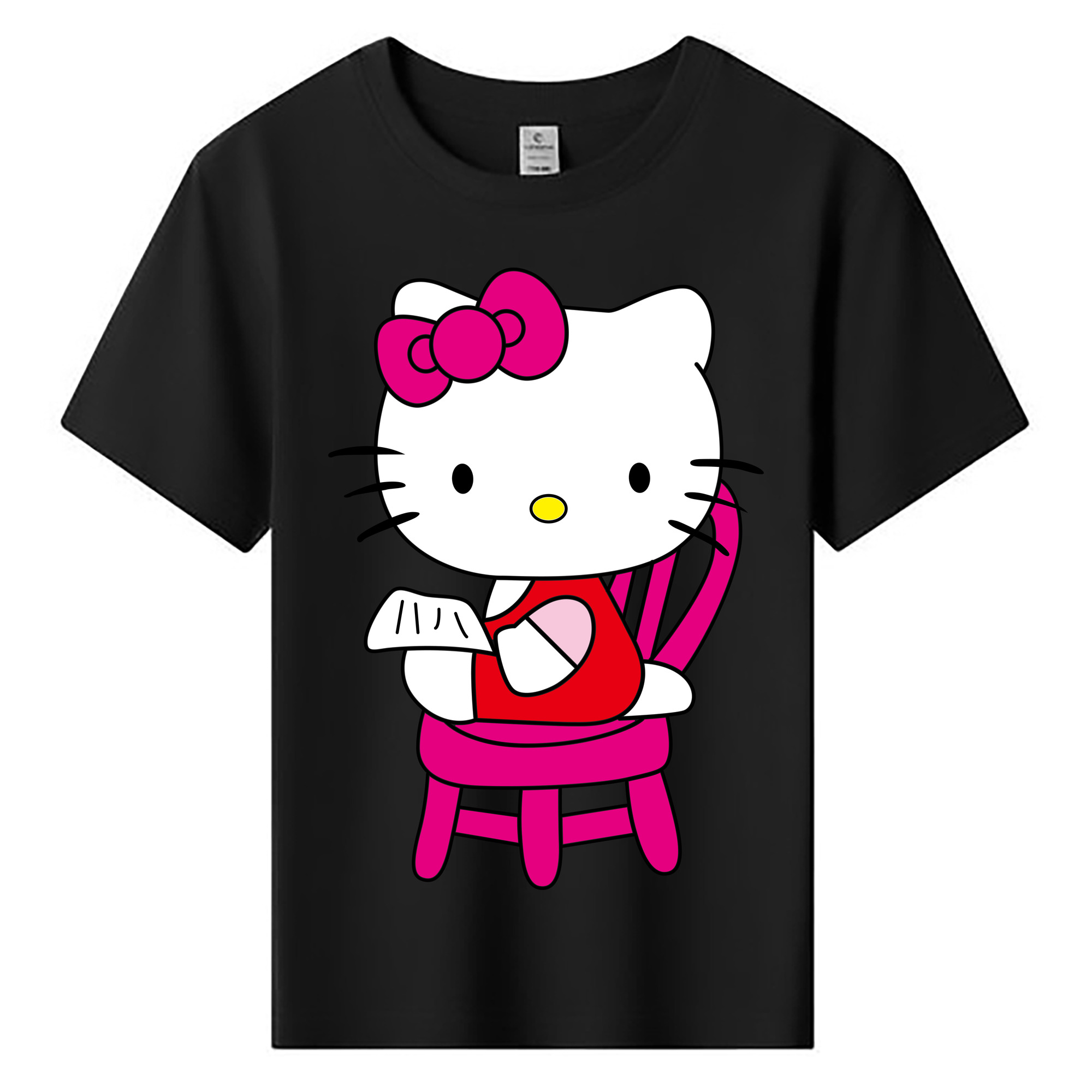 （画像用） Hello Kitty ハローキティ 綿100％キッズTシャツ（フロントプリント）