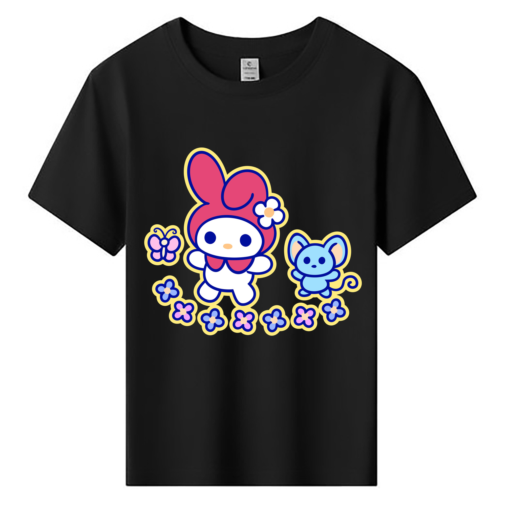 （画像用） Hello Kitty ハローキティ 綿100％キッズTシャツ（フロントプリント）