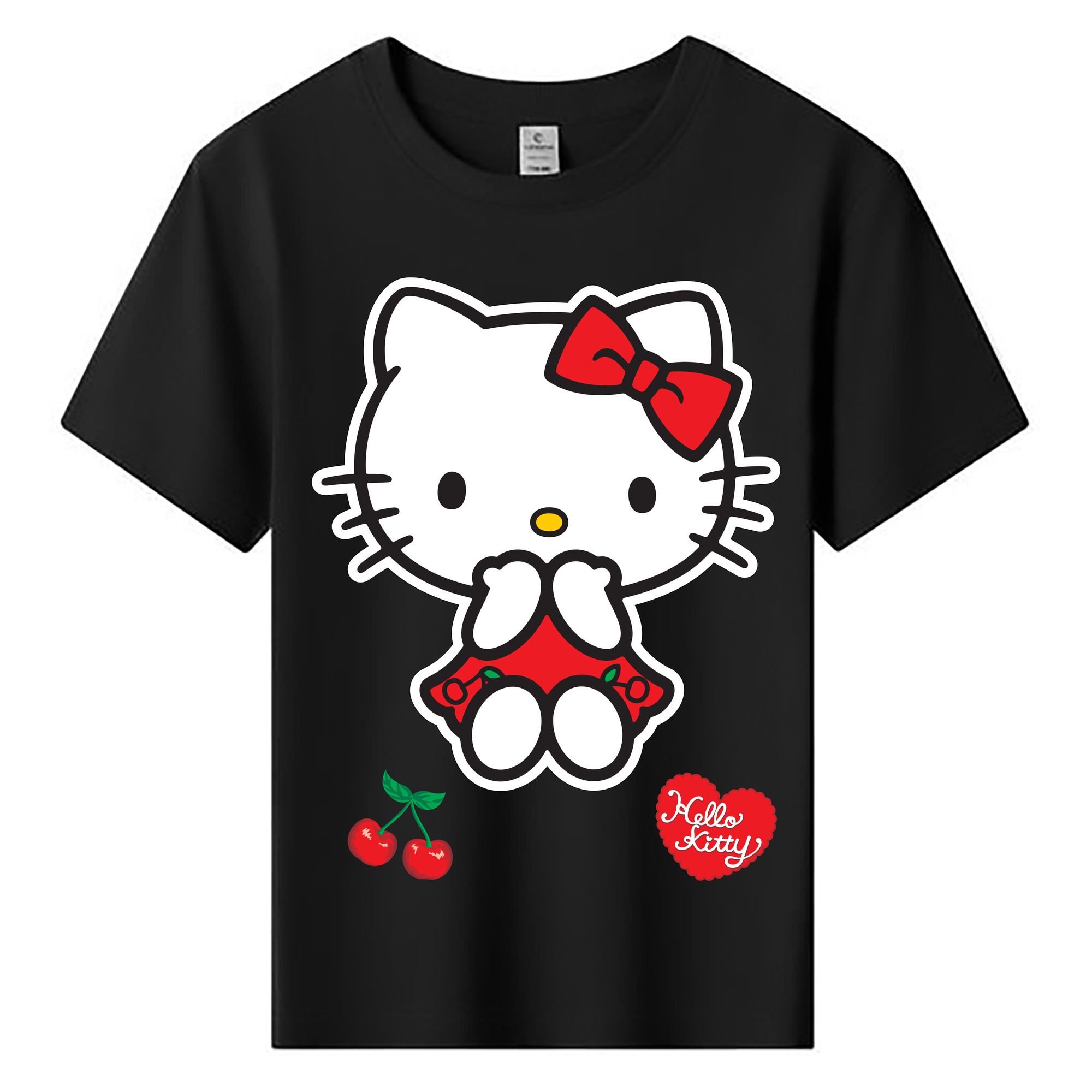 （画像用） Hello Kitty ハローキティ 綿100％キッズTシャツ（フロントプリント）