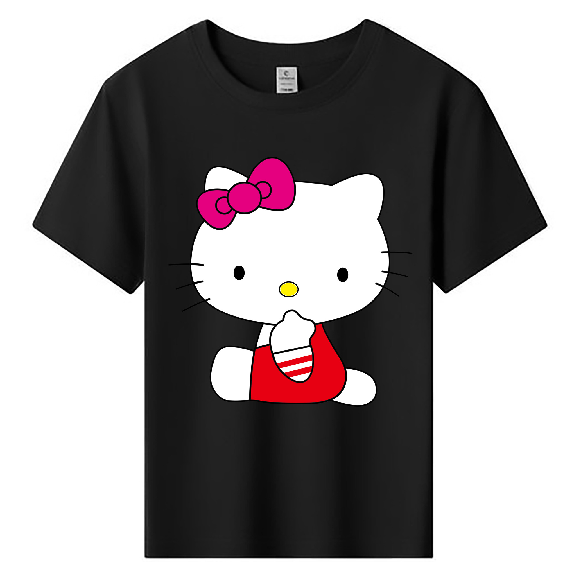 （画像用） Hello Kitty ハローキティ 綿100％キッズTシャツ（フロントプリント）
