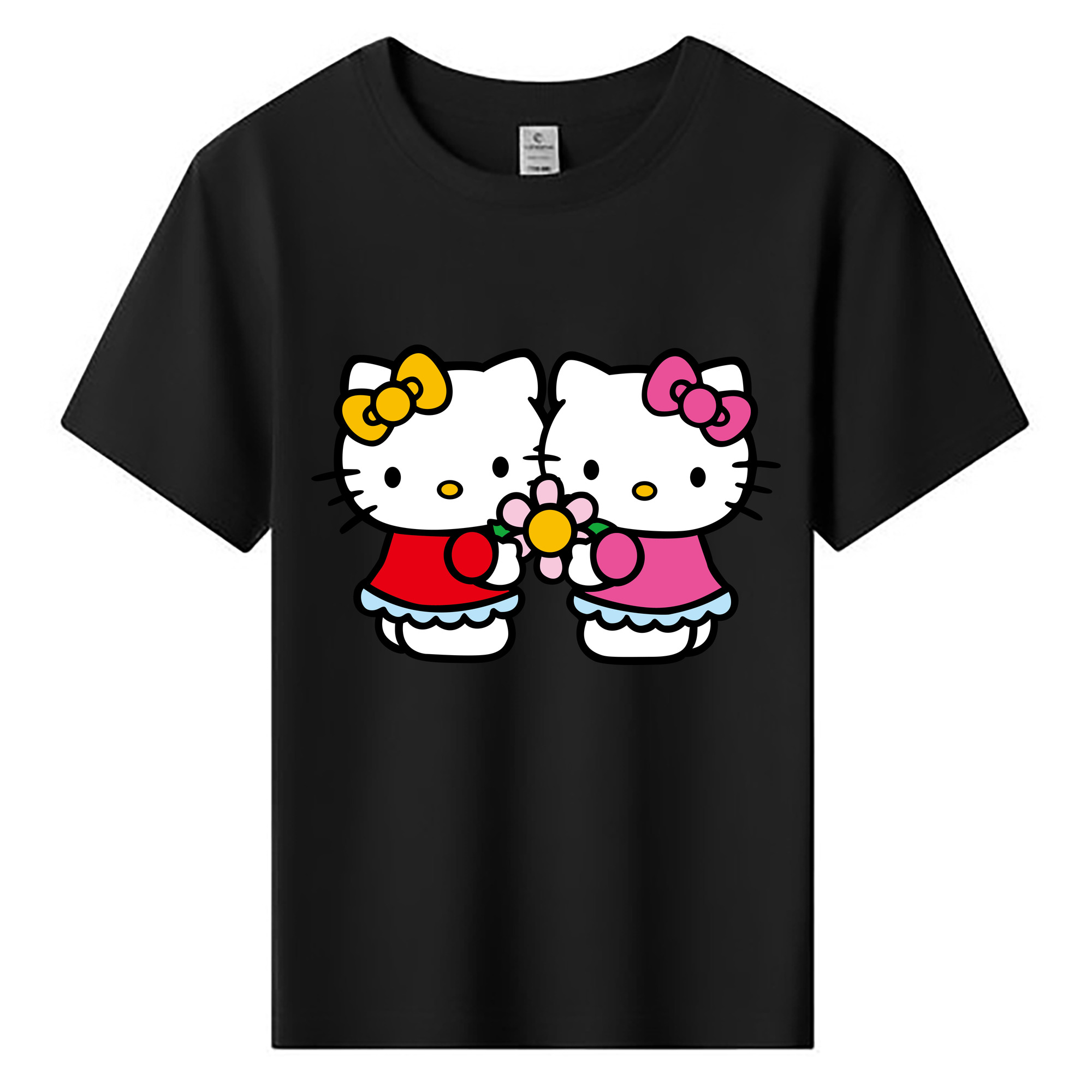 （画像用） Hello Kitty ハローキティ 綿100％キッズTシャツ（フロントプリント）