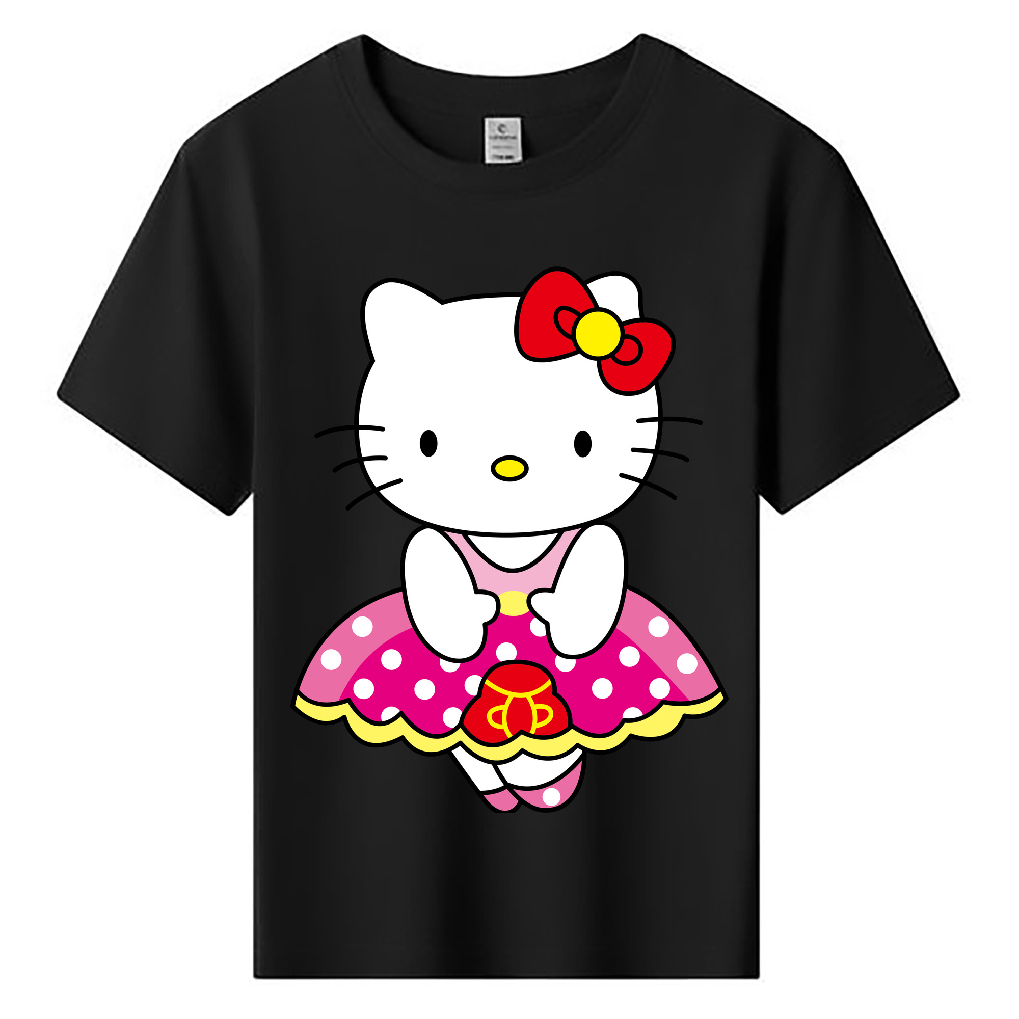 （画像用） Hello Kitty ハローキティ 綿100％キッズTシャツ（フロントプリント）