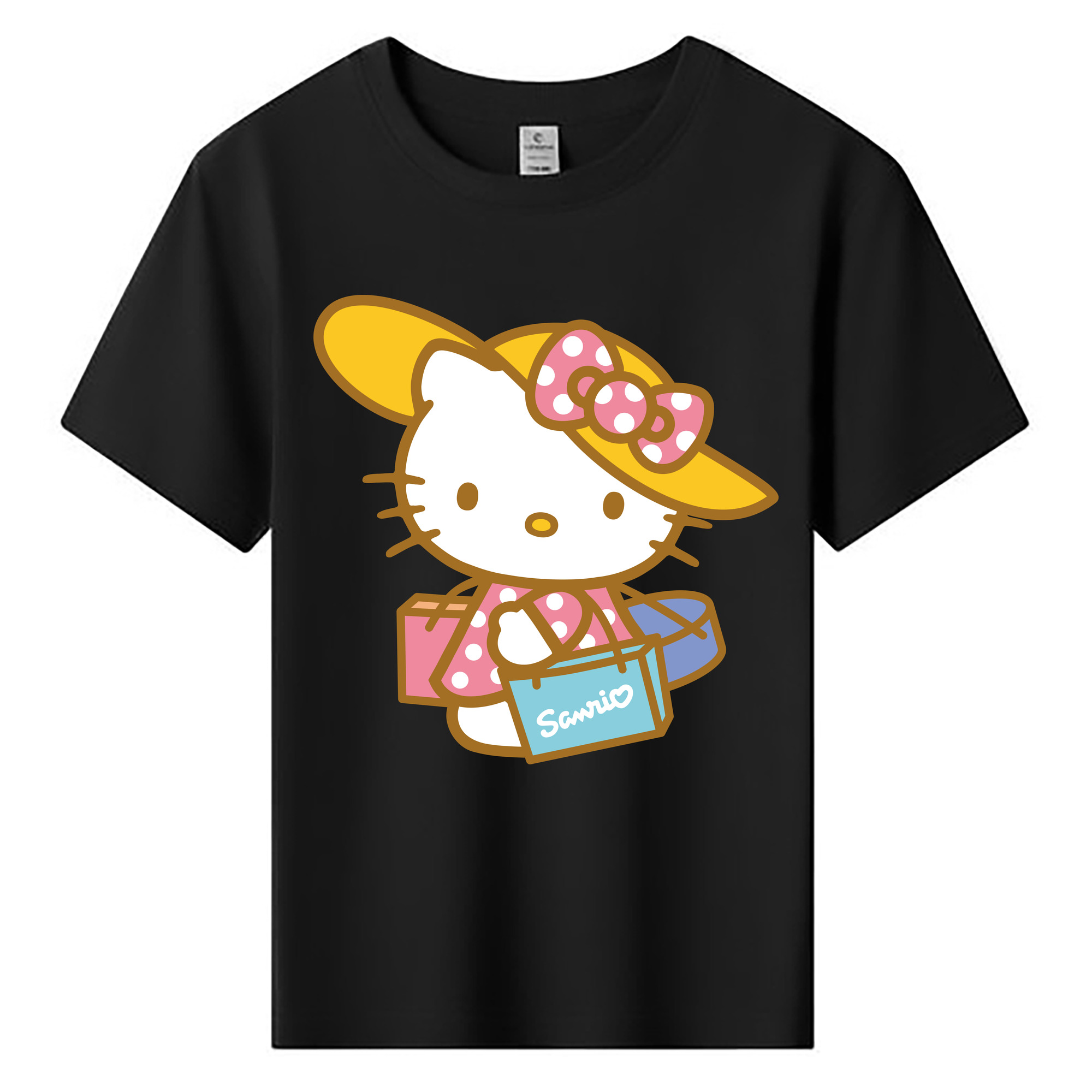 （画像用） Hello Kitty ハローキティ 綿100％キッズTシャツ（フロントプリント）