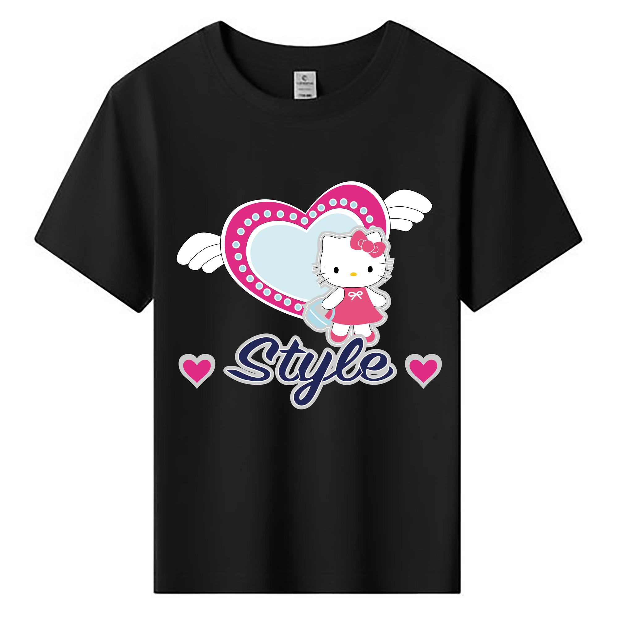 （画像用） Hello Kitty ハローキティ 綿100％キッズTシャツ（フロントプリント）