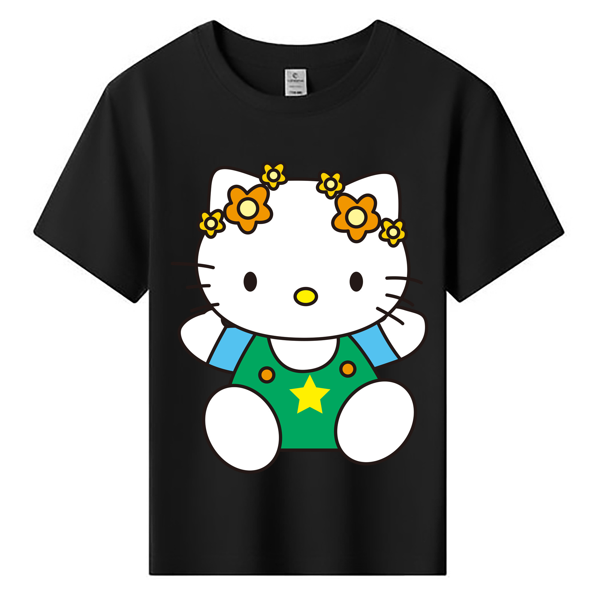 （画像用） Hello Kitty ハローキティ 綿100％キッズTシャツ（フロントプリント）