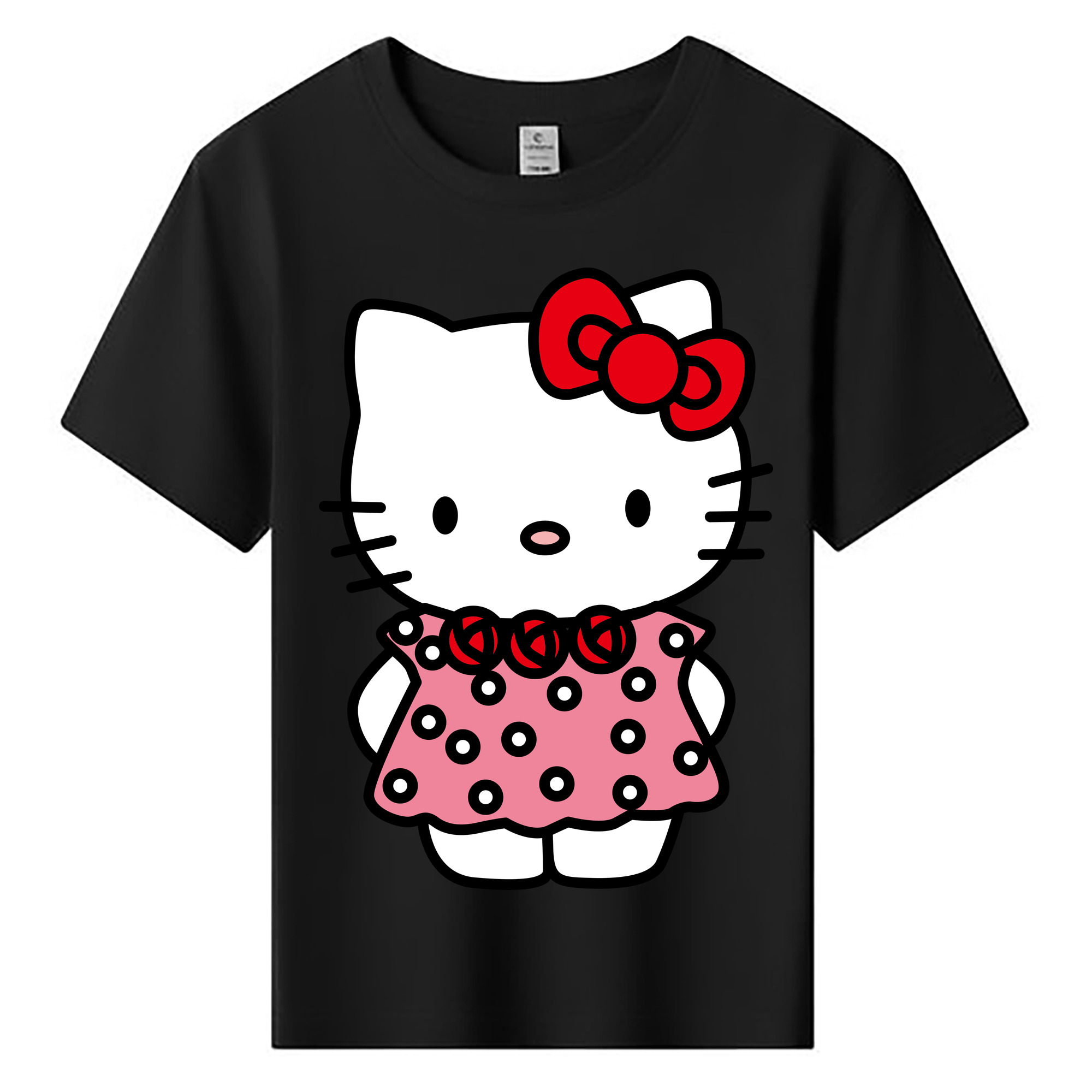 （画像用） Hello Kitty ハローキティ 綿100％キッズTシャツ（フロントプリント）