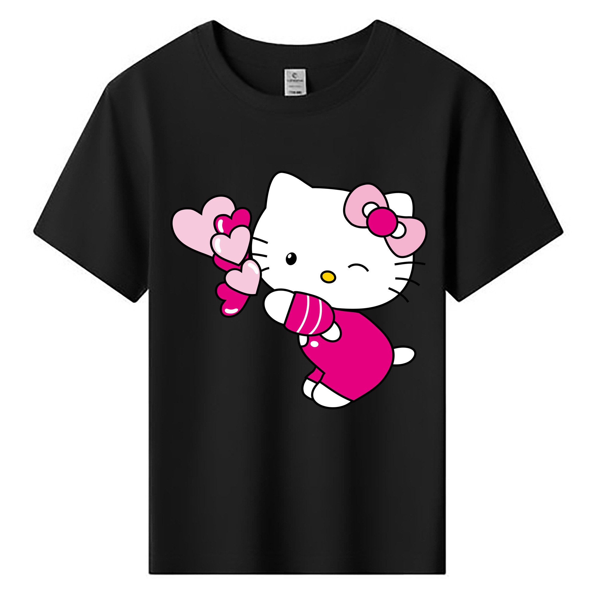 （画像用） Hello Kitty ハローキティ 綿100％キッズTシャツ（フロントプリント）