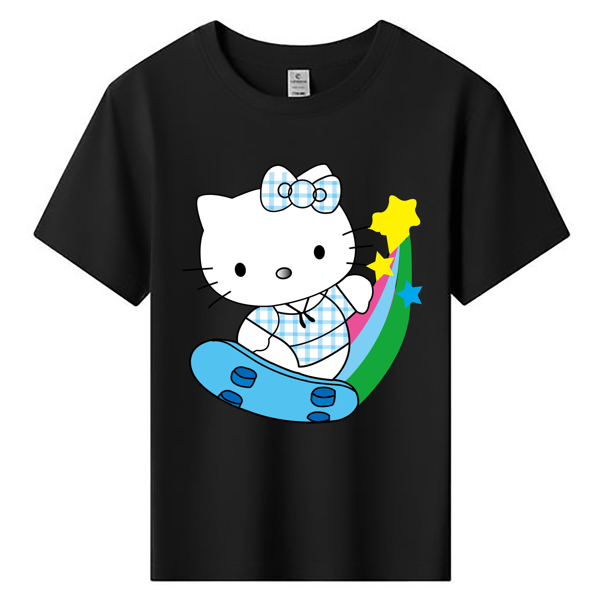 （画像用） Hello Kitty ハローキティ 綿100％キッズTシャツ（フロントプリント）