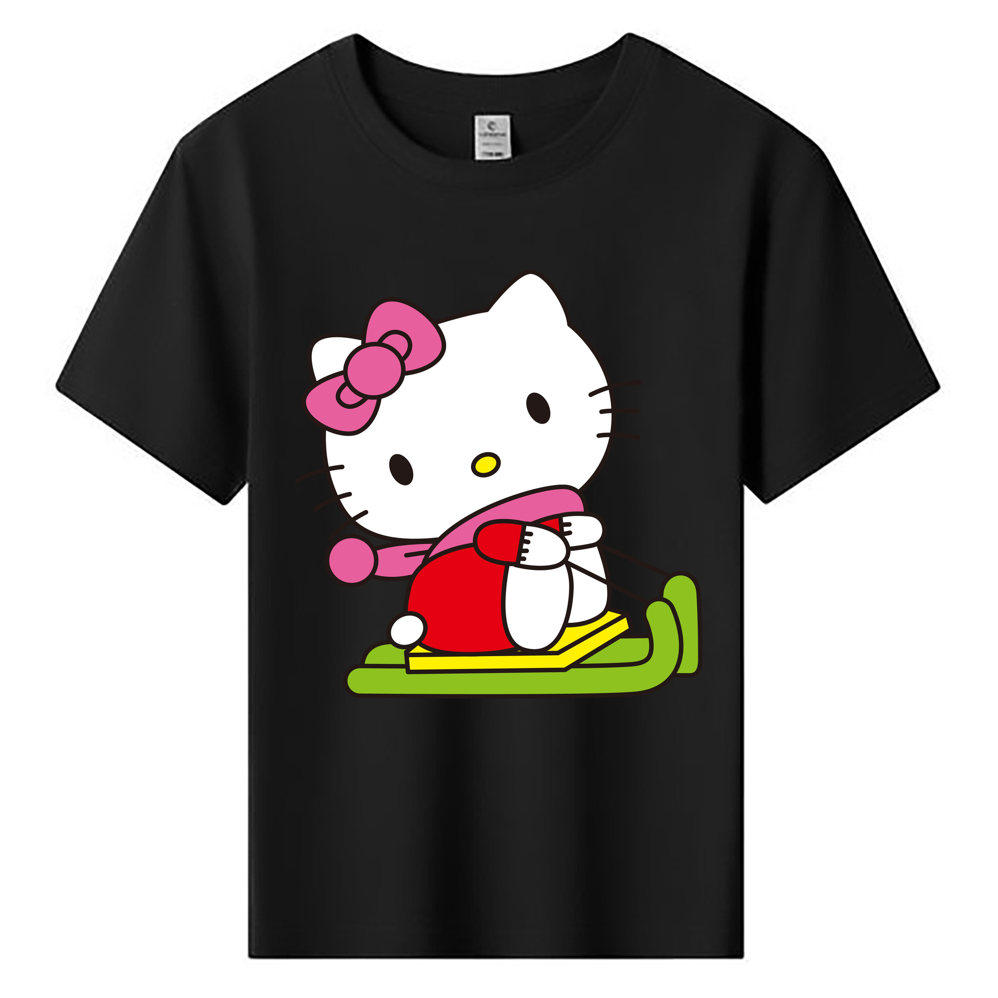 （画像用） Hello Kitty ハローキティ 綿100％キッズTシャツ（フロントプリント）