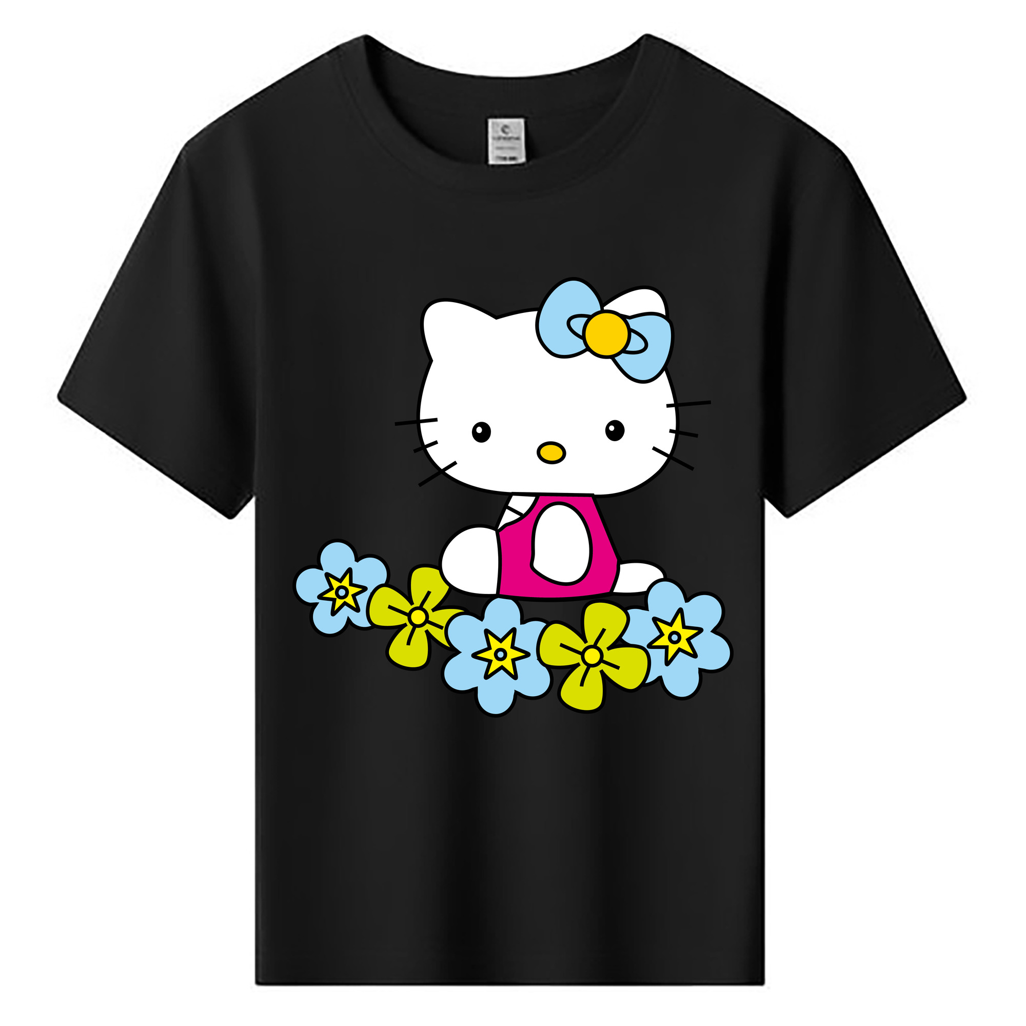 （画像用） Hello Kitty ハローキティ 綿100％キッズTシャツ（フロントプリント）