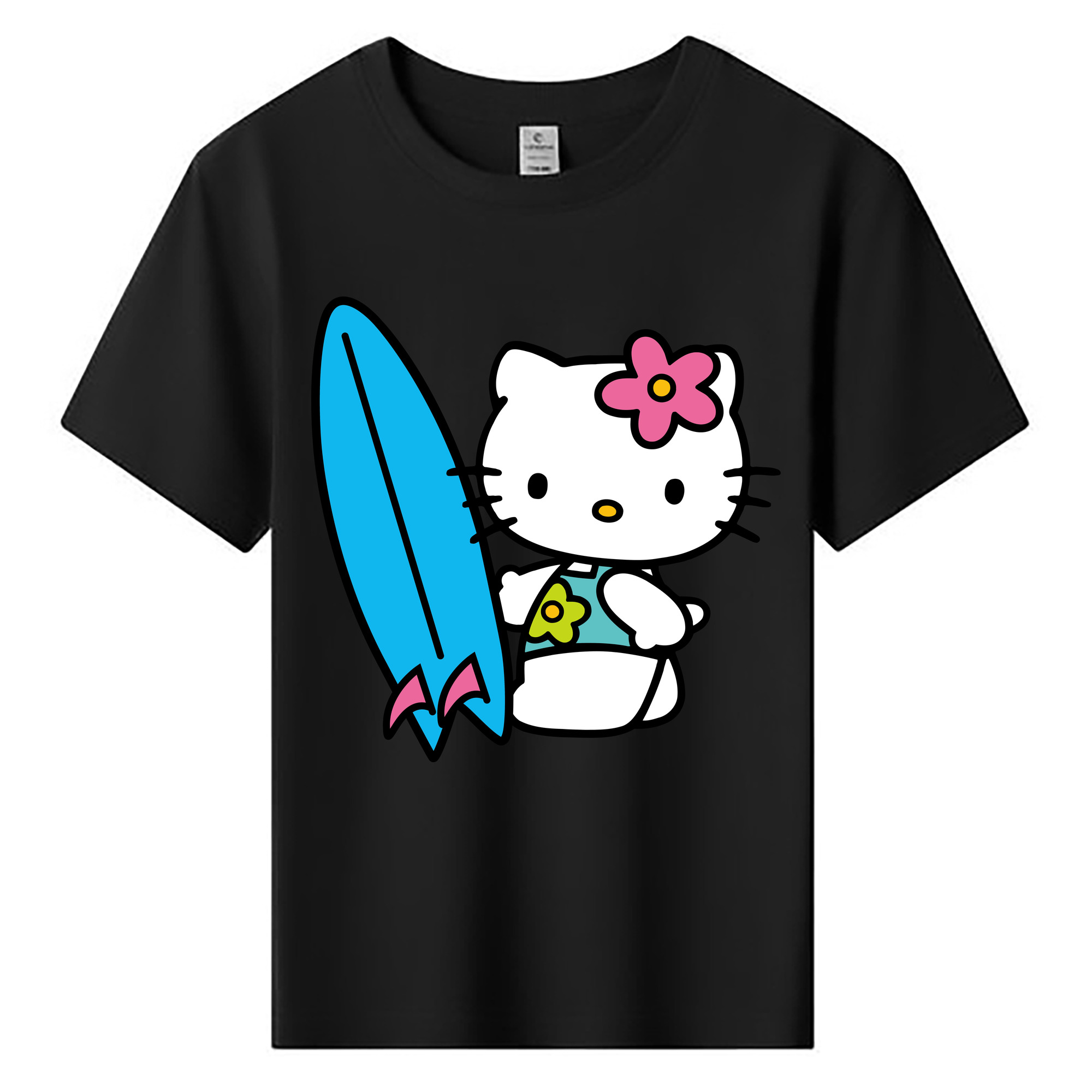 （画像用） Hello Kitty ハローキティ 綿100％キッズTシャツ（フロントプリント）