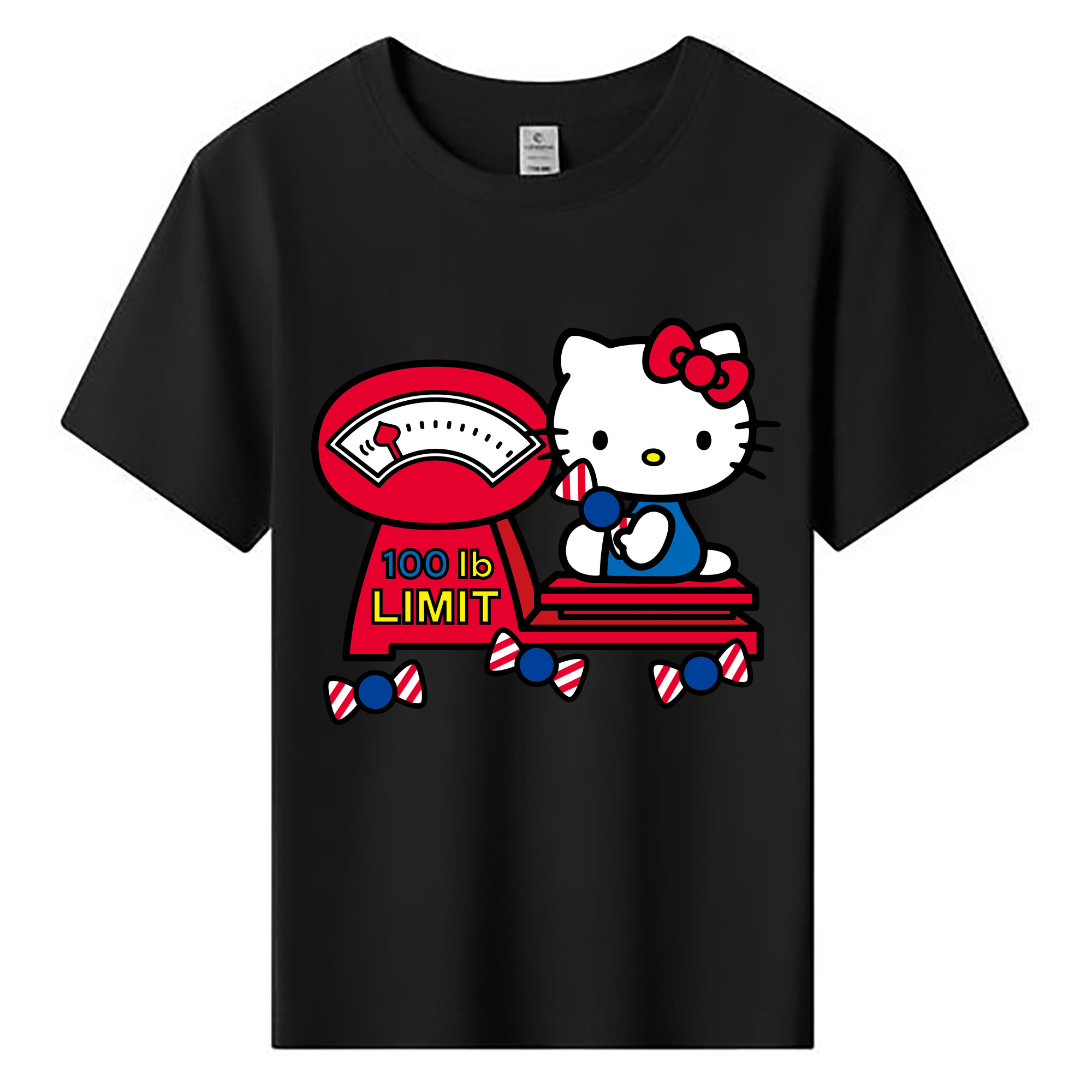 （画像用） Hello Kitty ハローキティ 綿100％キッズTシャツ（フロントプリント）