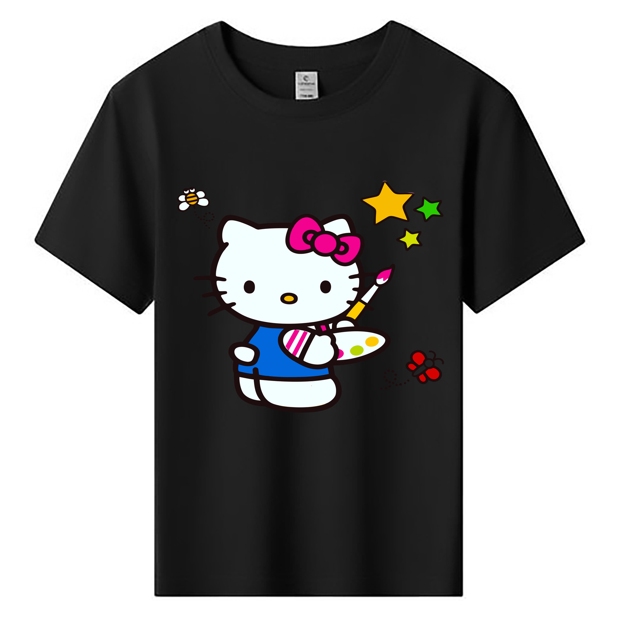 （画像用） Hello Kitty ハローキティ 綿100％キッズTシャツ（フロントプリント）