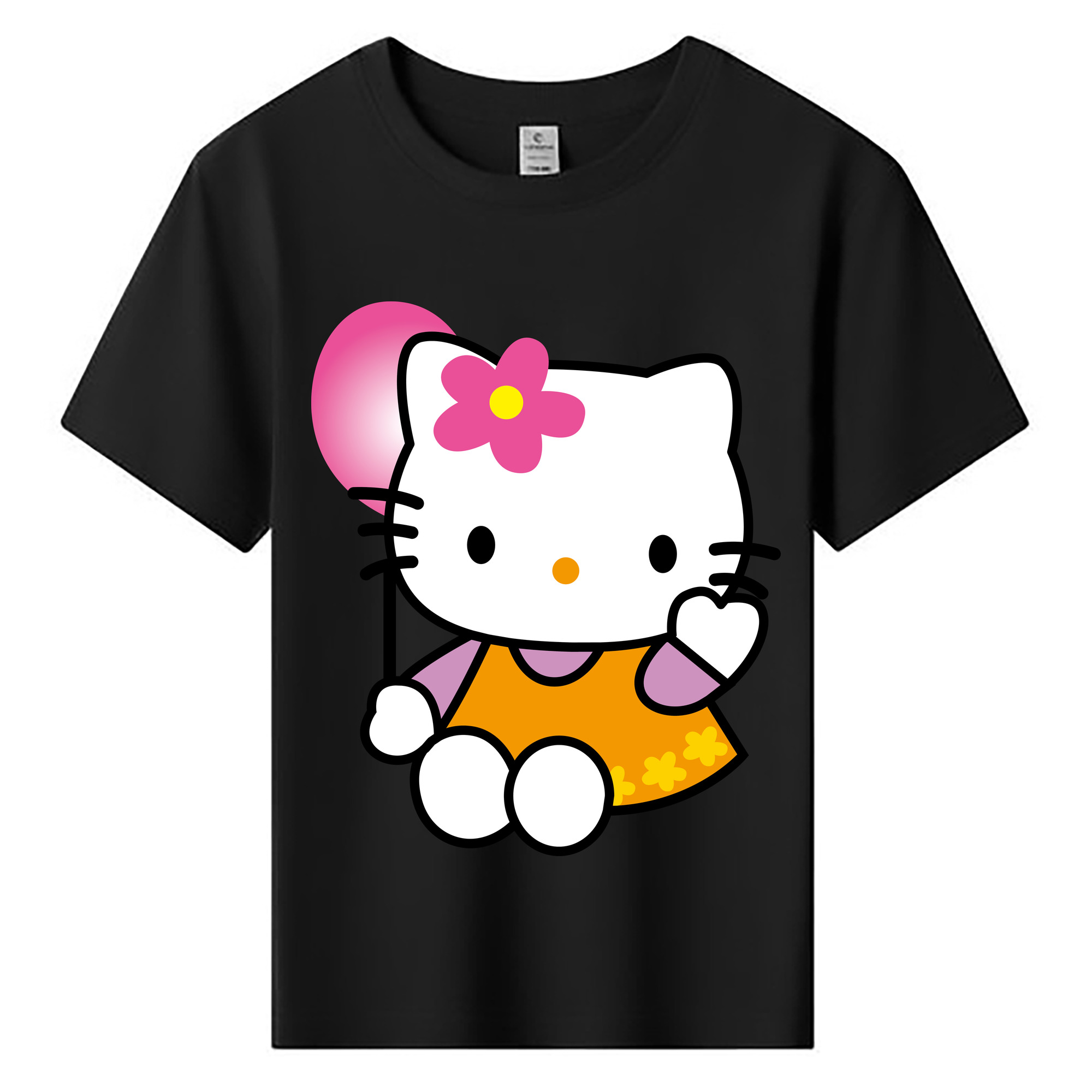 （画像用） Hello Kitty ハローキティ 綿100％キッズTシャツ（フロントプリント）