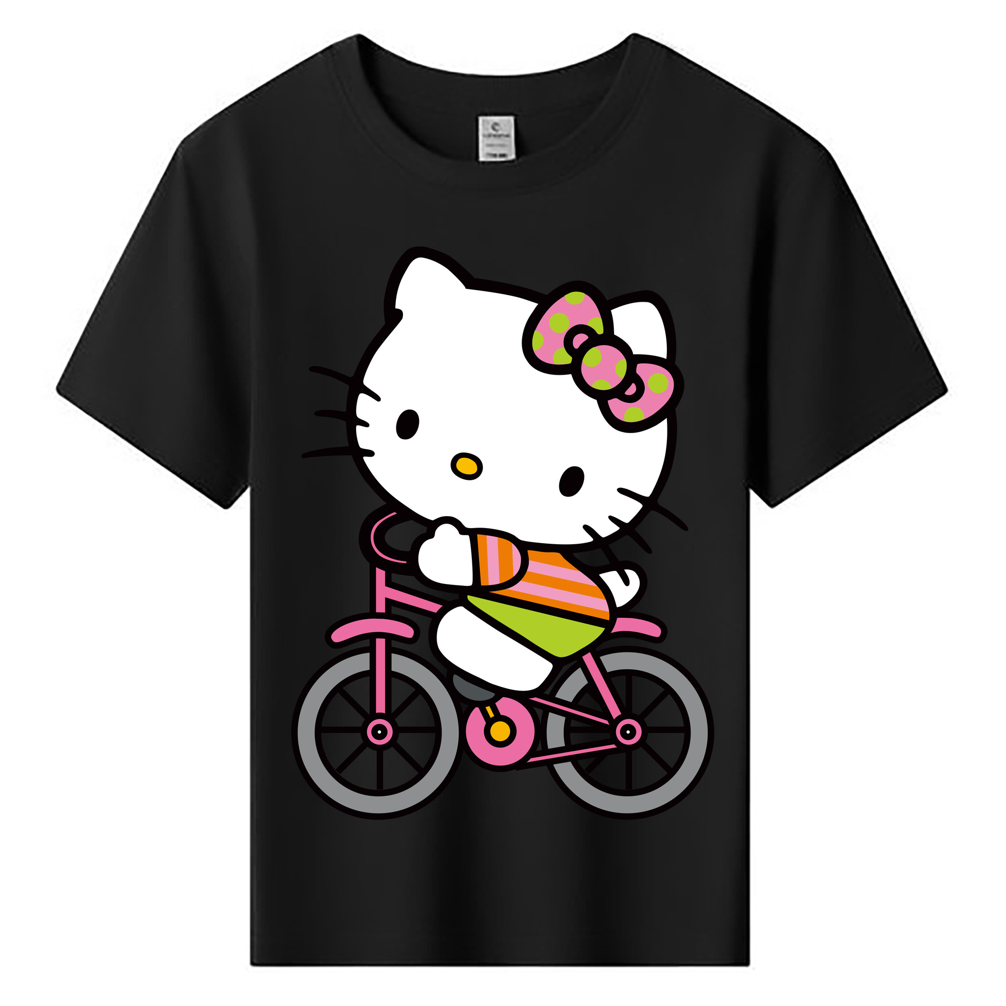 （画像用） Hello Kitty ハローキティ 綿100％キッズTシャツ（フロントプリント）