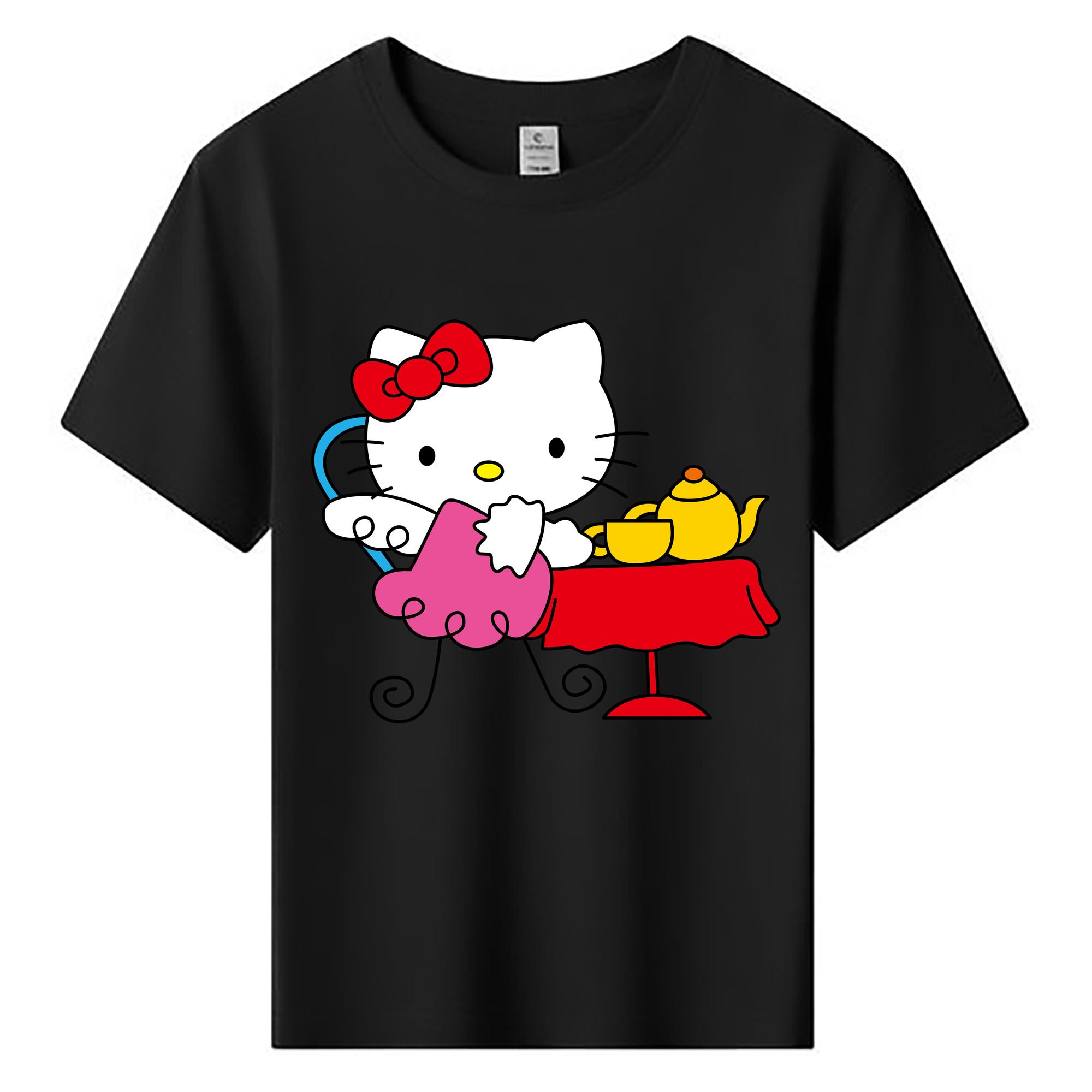 （画像用） Hello Kitty ハローキティ 綿100％キッズTシャツ（フロントプリント）