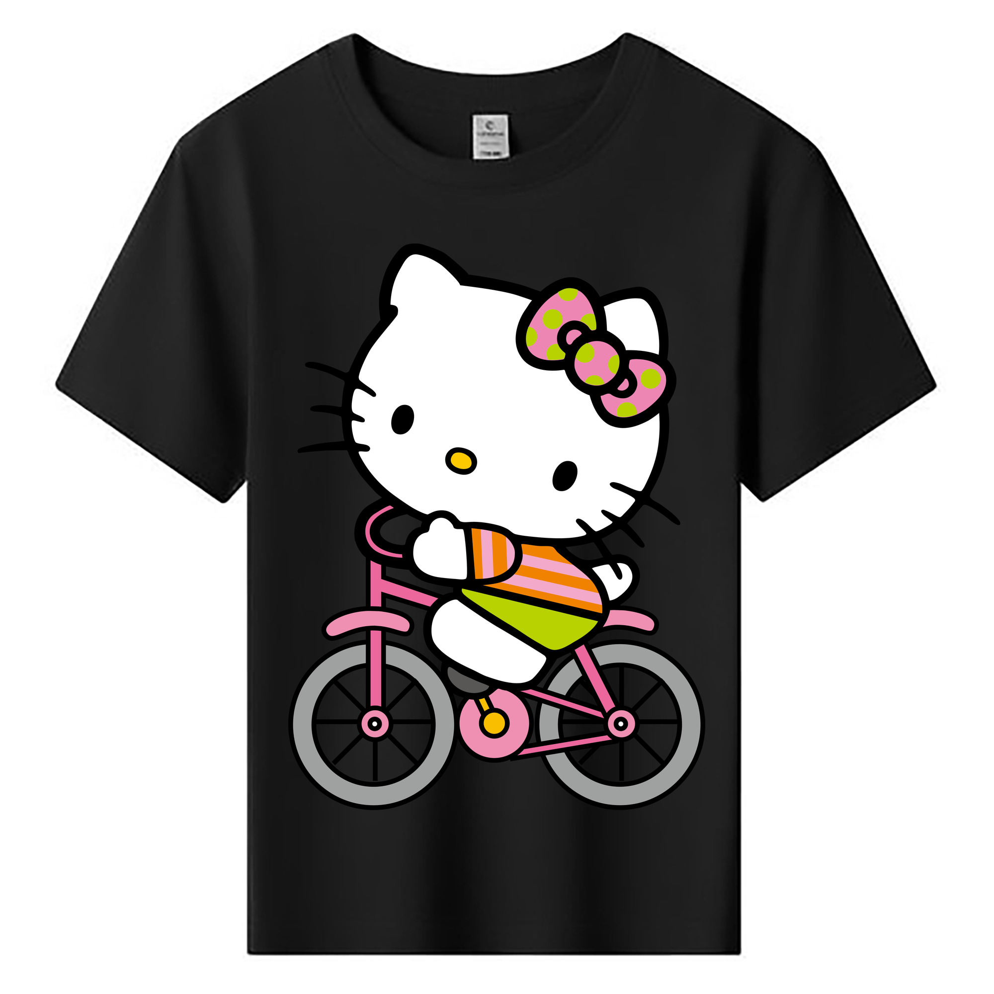 （画像用） Hello Kitty ハローキティ 綿100％キッズTシャツ（フロントプリント）