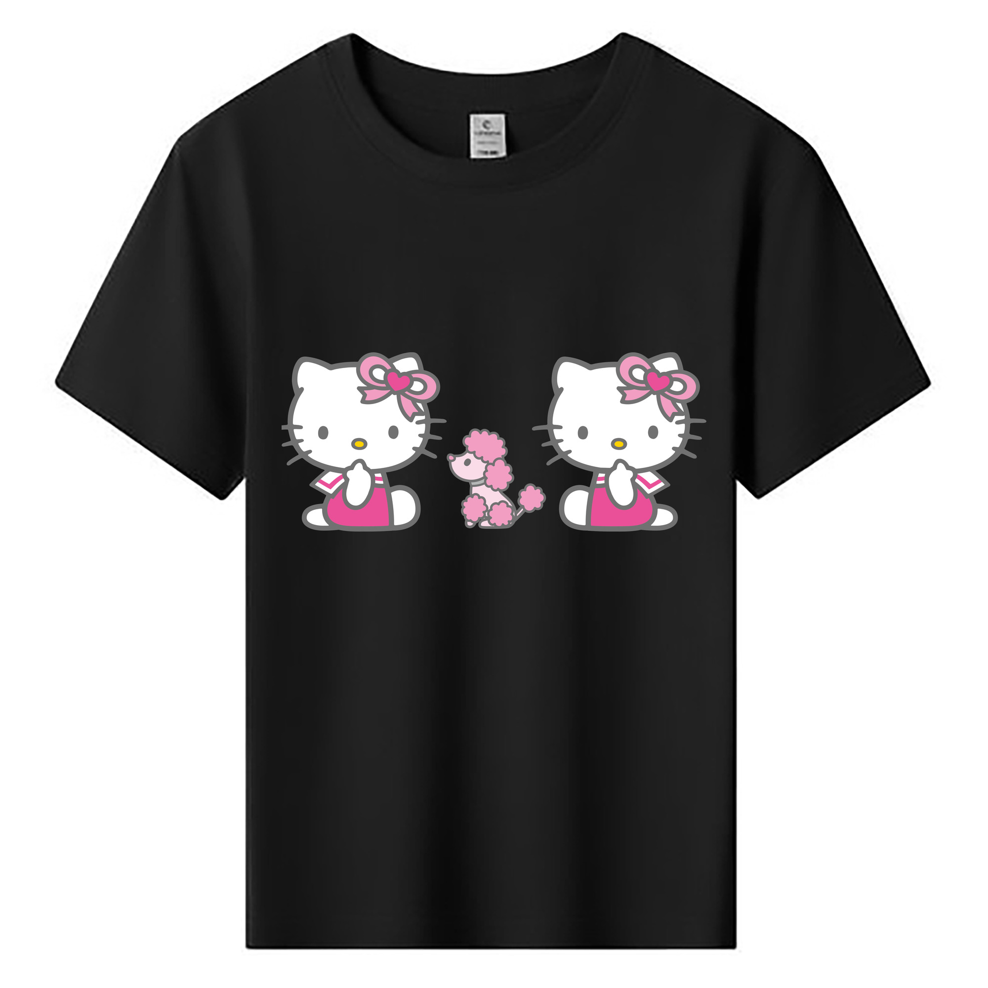 （画像用） Hello Kitty ハローキティ 綿100％キッズTシャツ（フロントプリント）