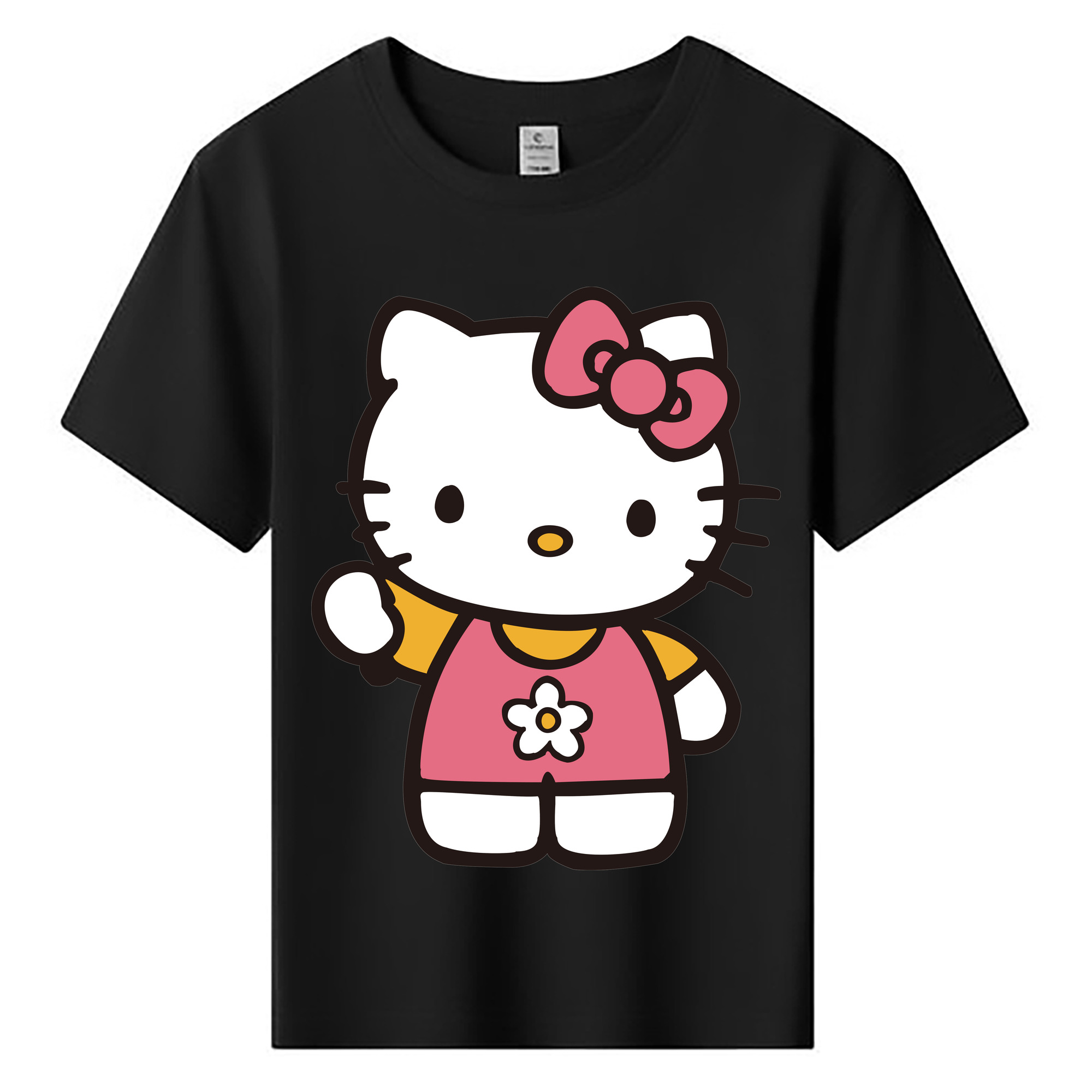 （画像用） Hello Kitty ハローキティ 綿100％キッズTシャツ（フロントプリント）