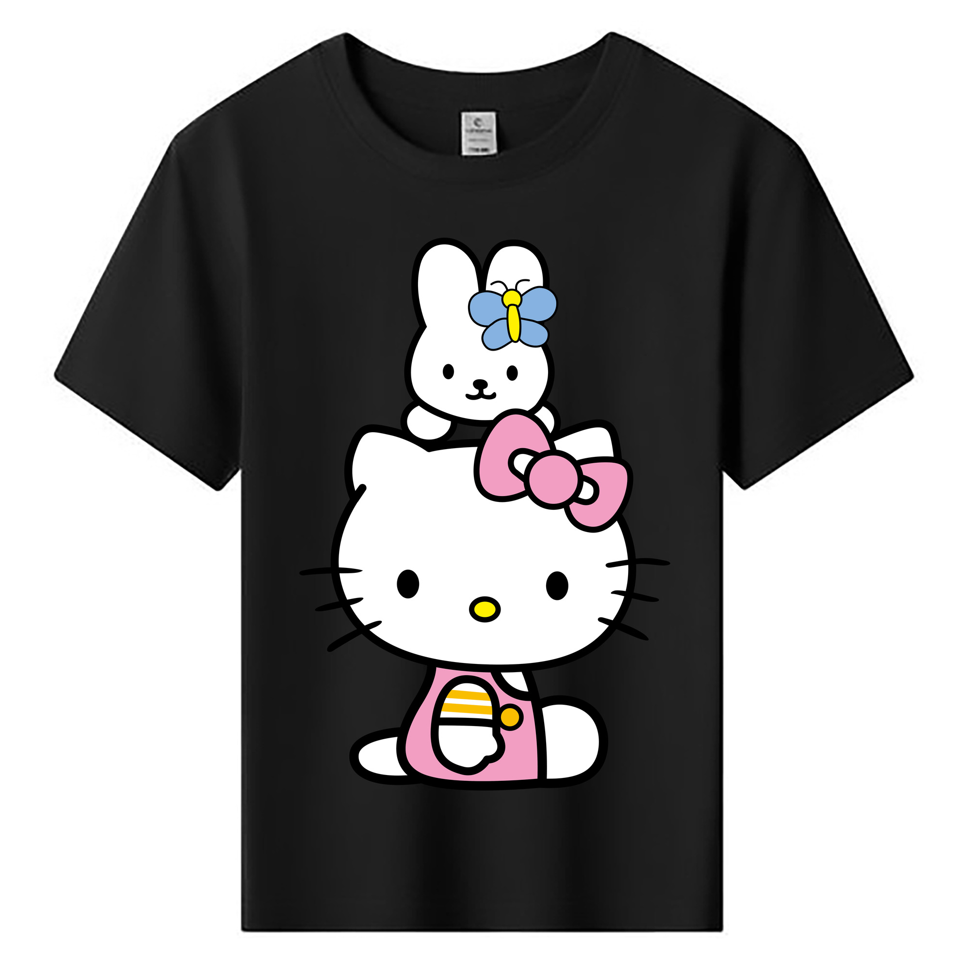 （画像用） Hello Kitty ハローキティ 綿100％キッズTシャツ（フロントプリント）