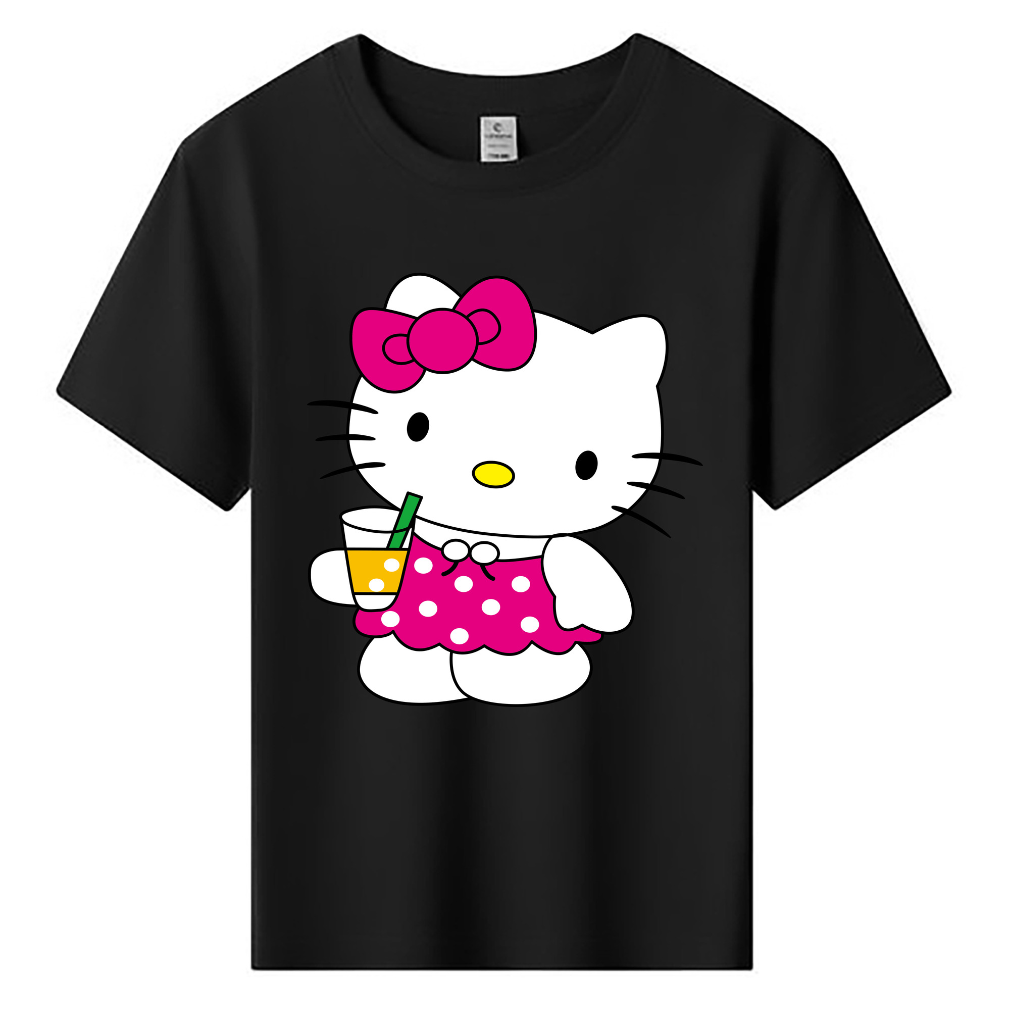 （画像用） Hello Kitty ハローキティ 綿100％キッズTシャツ（フロントプリント）