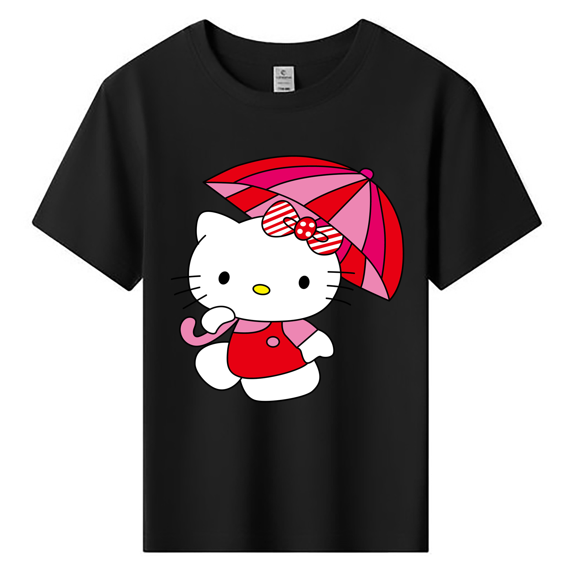 （画像用） Hello Kitty ハローキティ 綿100％キッズTシャツ（フロントプリント）