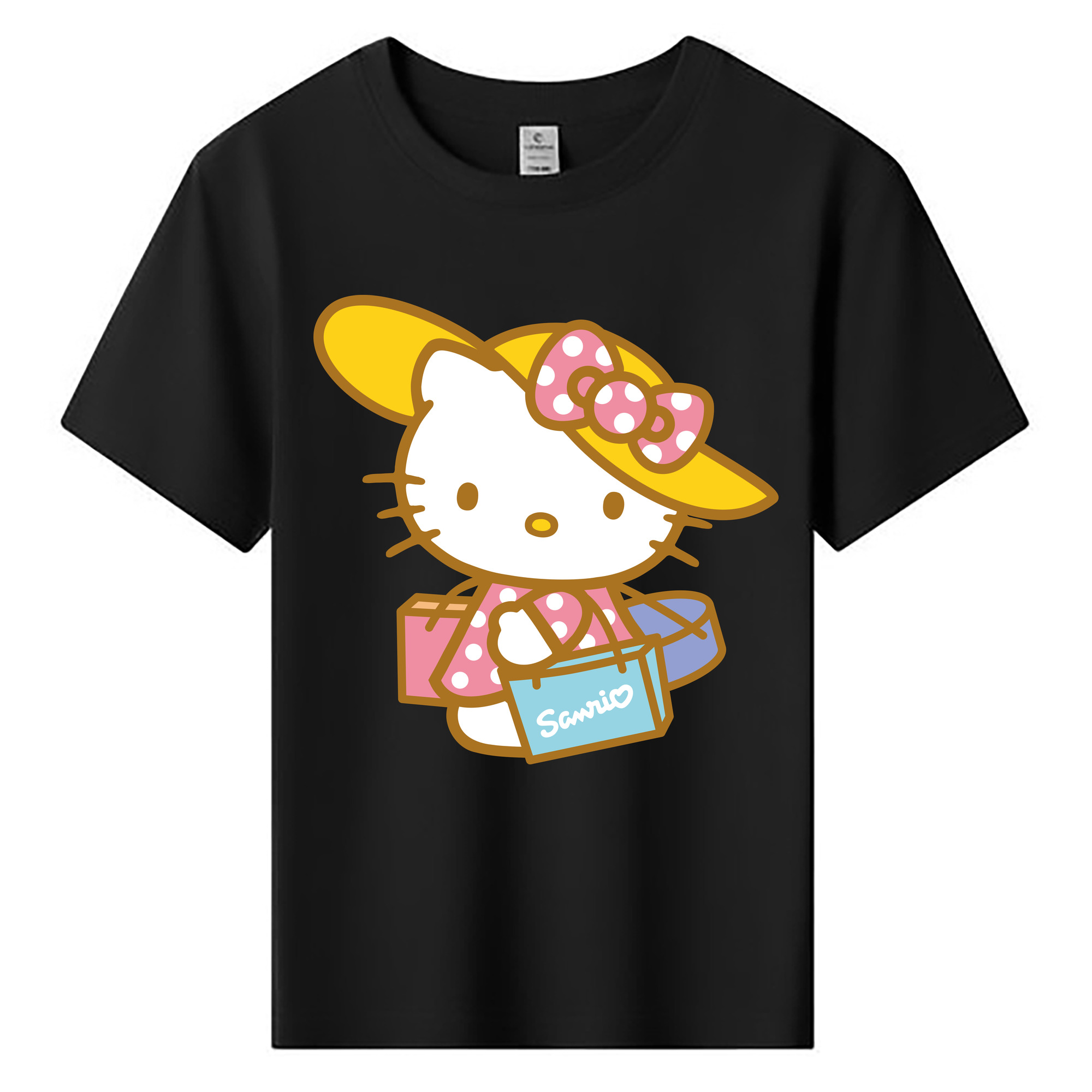 （画像用） Hello Kitty ハローキティ 綿100％キッズTシャツ（フロントプリント）