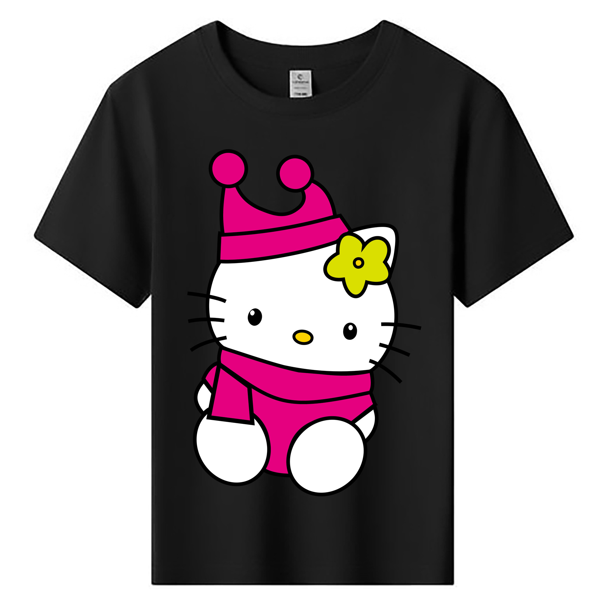 （画像用） Hello Kitty ハローキティ 綿100％キッズTシャツ（フロントプリント）