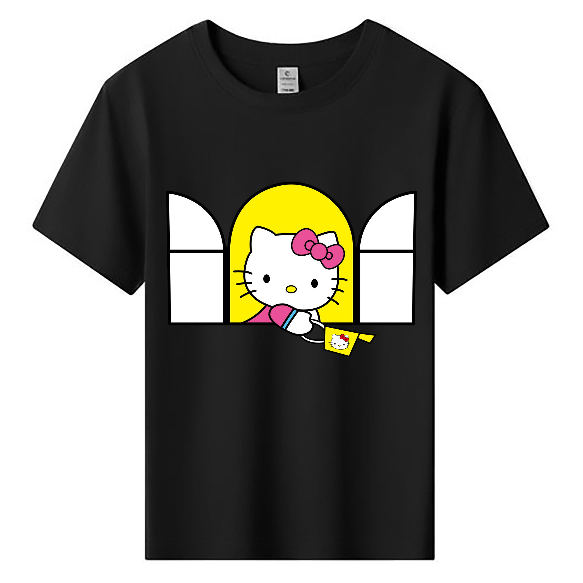（画像用） Hello Kitty ハローキティ 綿100％キッズTシャツ（フロントプリント）