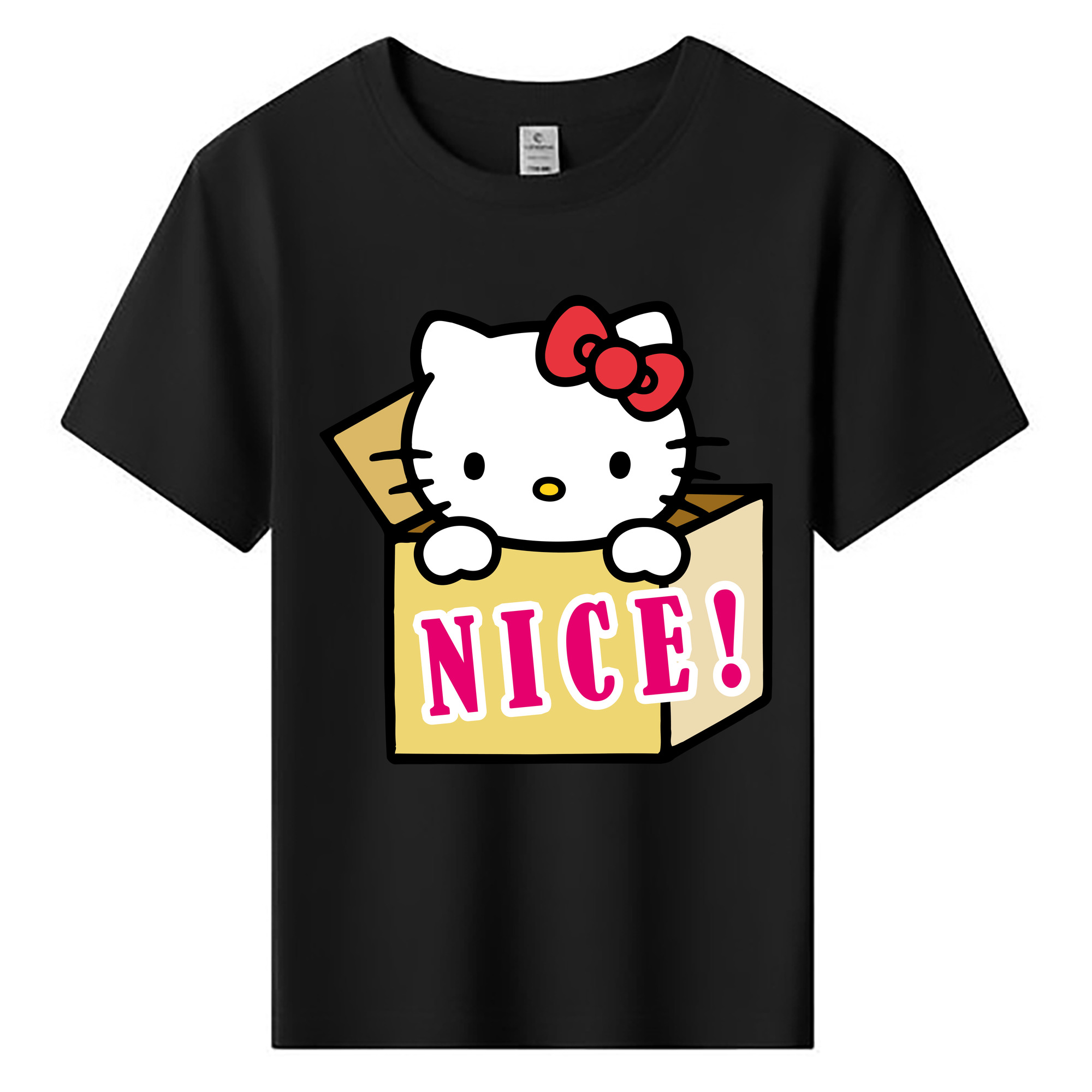 （画像用） Hello Kitty ハローキティ 綿100％キッズTシャツ（フロントプリント）